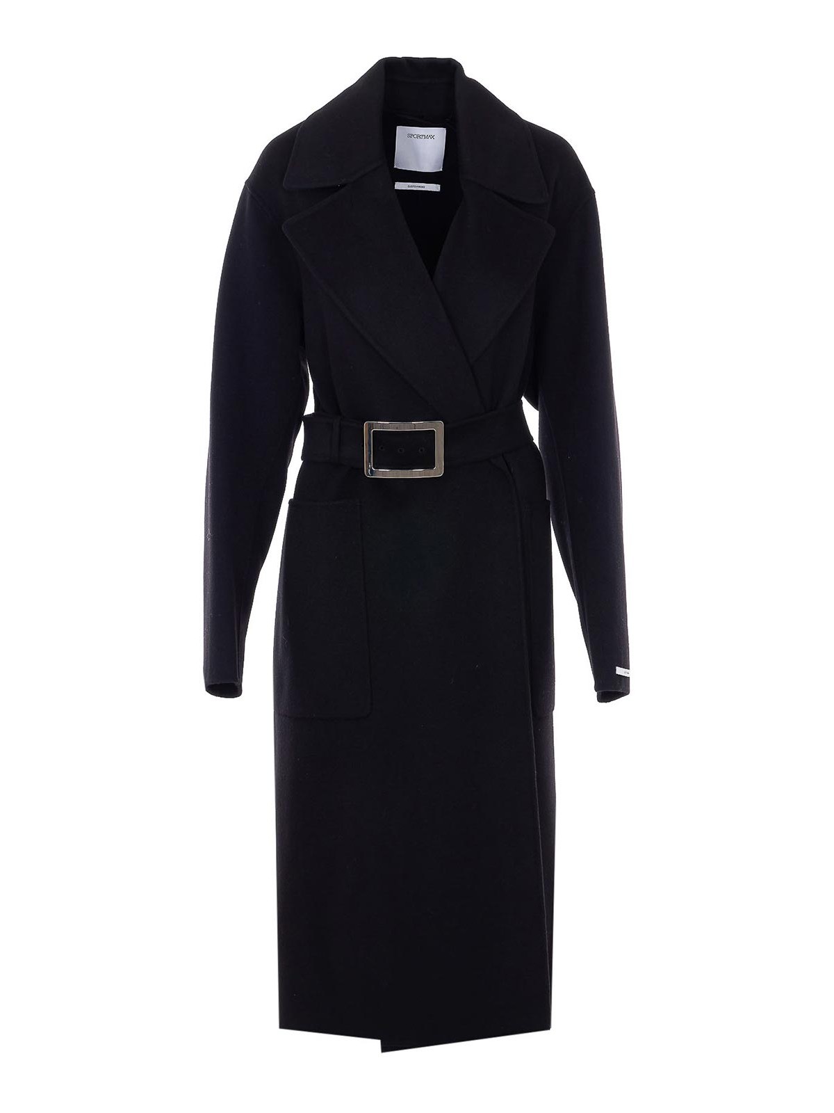 Black Cose Coat With Belt On Waist 261201104160001E15 (Sportmax / コート ) | Sportmax (スポーツマックス)