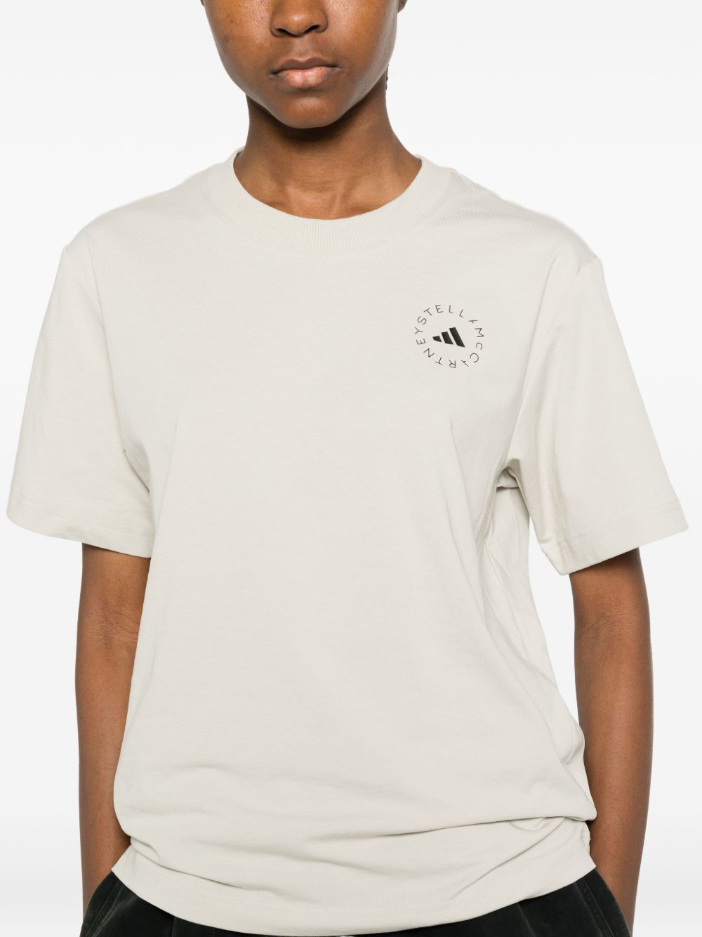 Adidas By Stella McCartney T-shirts and Polos Beige JZ0691GOBIBLACK (adidas by Stella McCartney / Tシャツ・カットソー ) | adidas by Stella McCartney (アディダス バイ ステラ マッカートニー)(2)