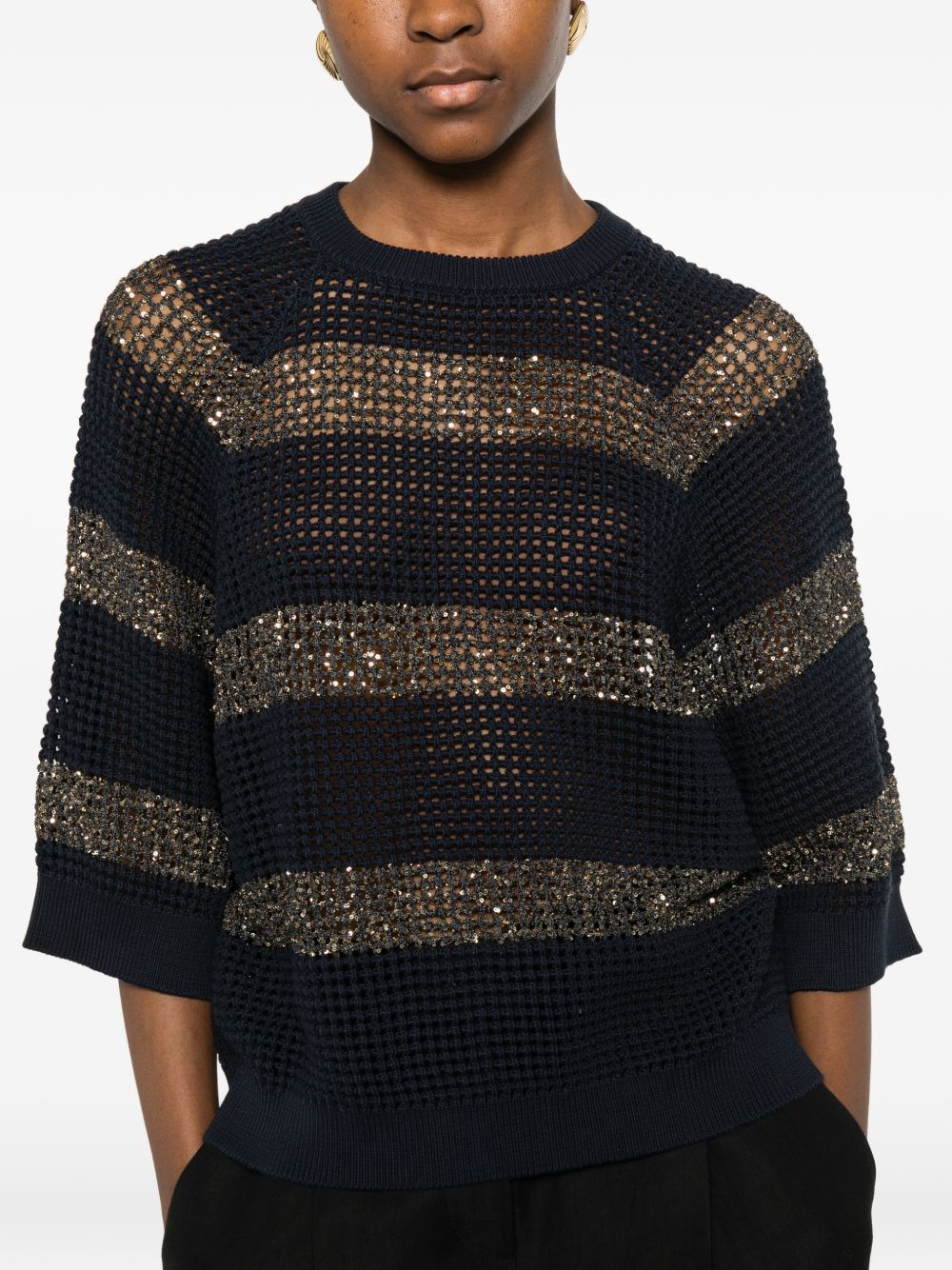 Brunello Cucinelli Sweaters Blue M58772800CLL19 (Brunello Cucinelli / ニット・セーター・カーディガン ) | Brunello Cucinelli (ブルネロ・クチネリ)(1)