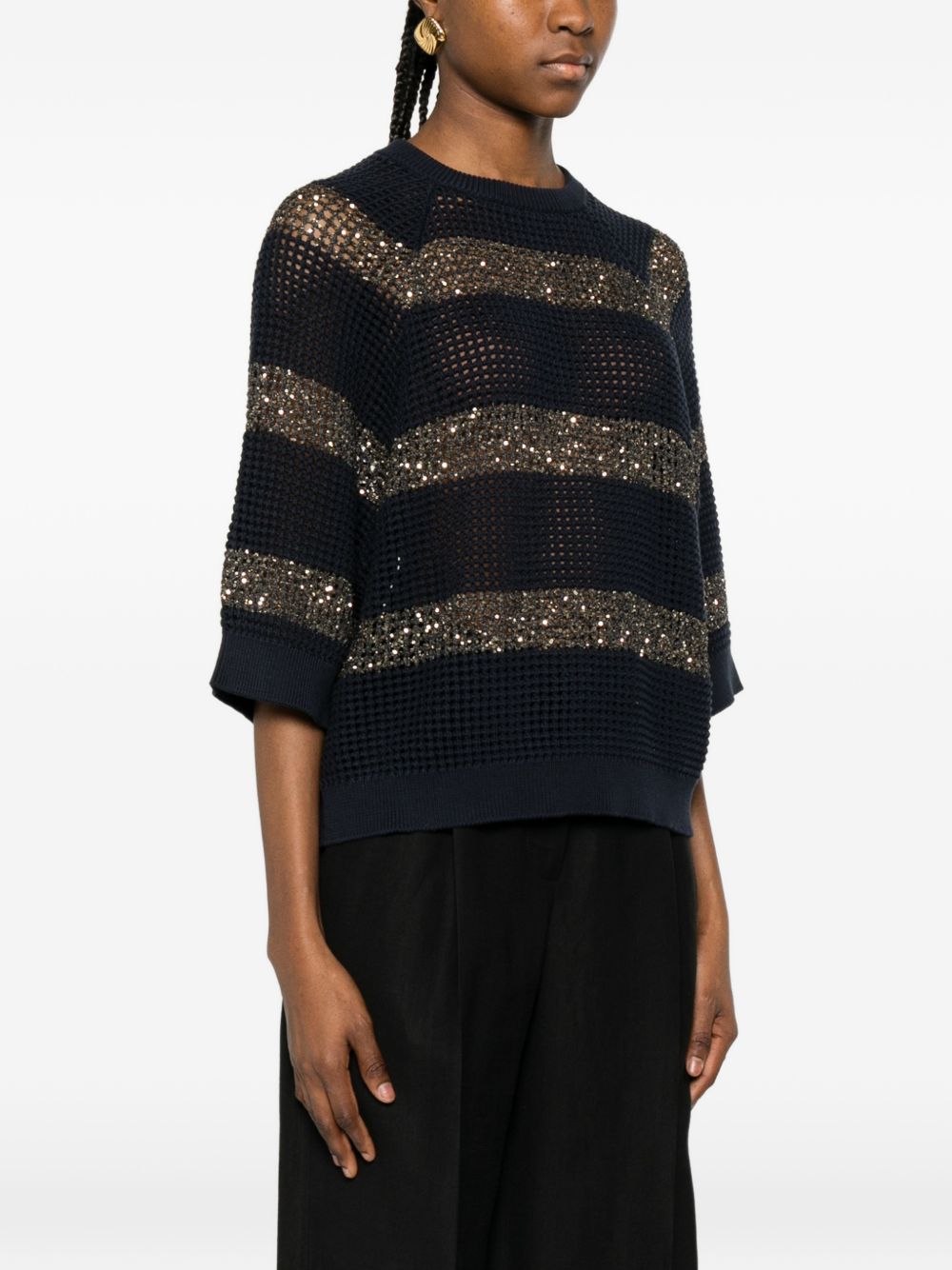 Brunello Cucinelli Sweaters Blue M58772800CLL19 (Brunello Cucinelli / ニット・セーター・カーディガン ) | Brunello Cucinelli (ブルネロ・クチネリ)(2)