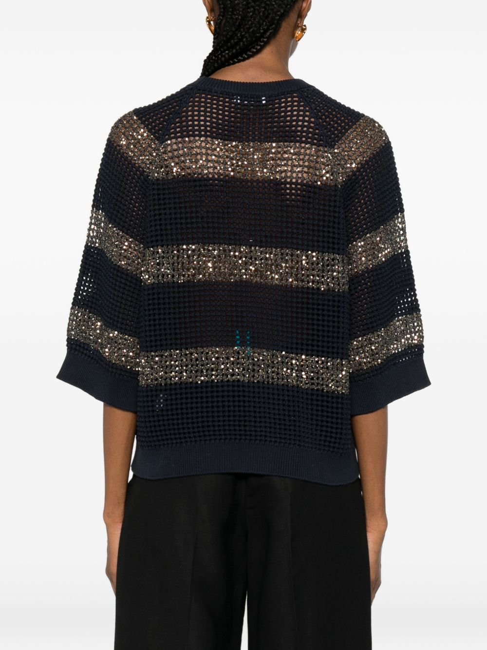 Brunello Cucinelli Sweaters Blue M58772800CLL19 (Brunello Cucinelli / ニット・セーター・カーディガン ) | Brunello Cucinelli (ブルネロ・クチネリ)(3)