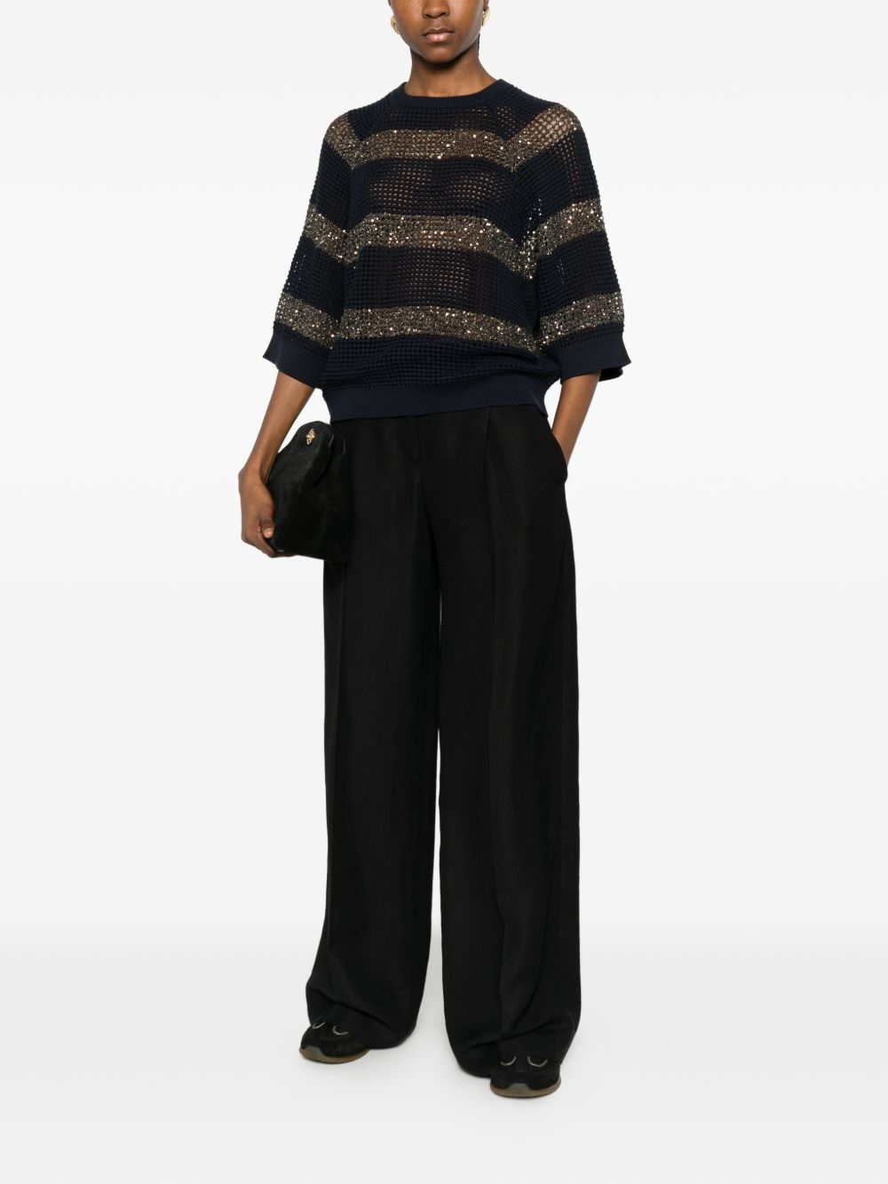 Brunello Cucinelli Sweaters Blue M58772800CLL19 (Brunello Cucinelli / ニット・セーター・カーディガン ) | Brunello Cucinelli (ブルネロ・クチネリ)(4)