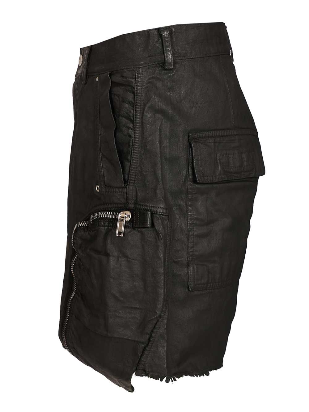 BAUHAUS SHORT IN DENIM DEEP BLACK DU01F4350DBK09 (Rick Owens DRKSHDW / ショートパンツ ) | Rick Owens DRKSHDW (リック オウエンス ダークシャドウ)(3)