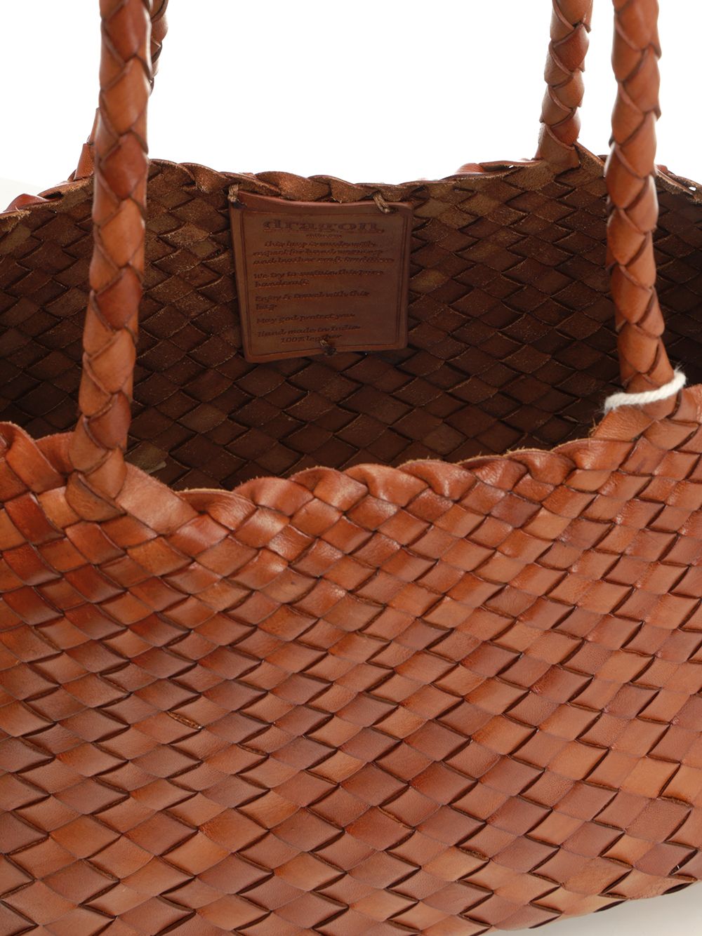 Santa Croce Big Woven Leather Tote Bag 8892TAN (dragon DIFFUSION / ハンドバッグ・ショルダーバッグ ) | dragon DIFFUSION (ドラゴンディフュージョン)(3)