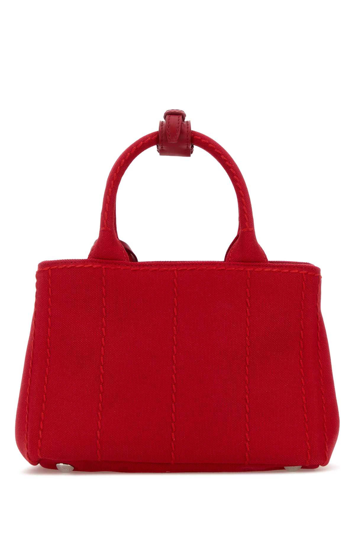 Red canvas mini Prada Jardinière handbag 1BA038VNLM2HF3F0011 (Prada / ハンドバッグ・ショルダーバッグ ) | Prada (プラダ)(2)