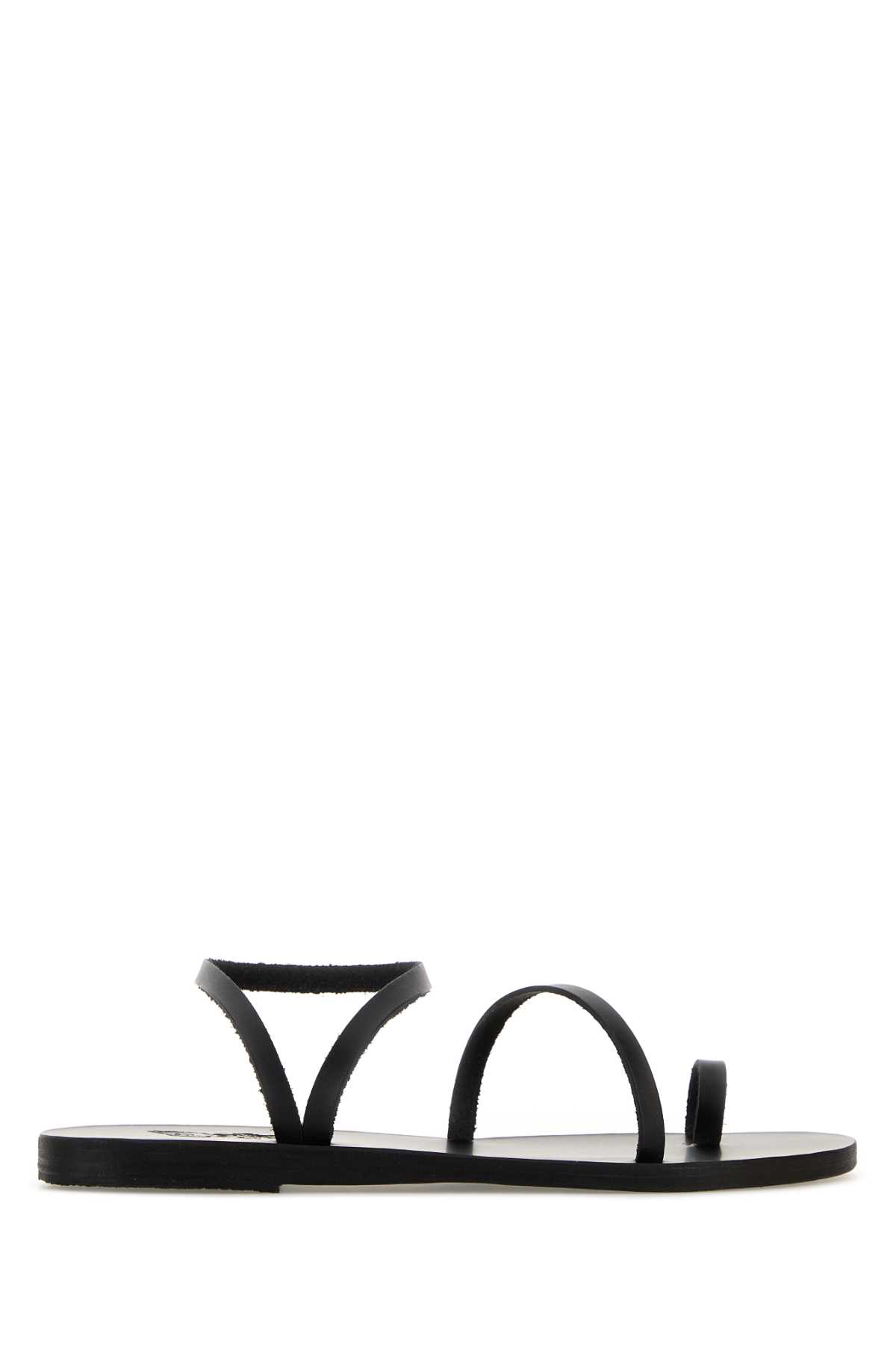 Black leather Apli Eleftheria thong sandals APLIELEFTHERIABLACK (ANCIENT GREEK SANDALS / サンダル ) | ANCIENT GREEK SANDALS (エンシェントグリークサンダルズ)