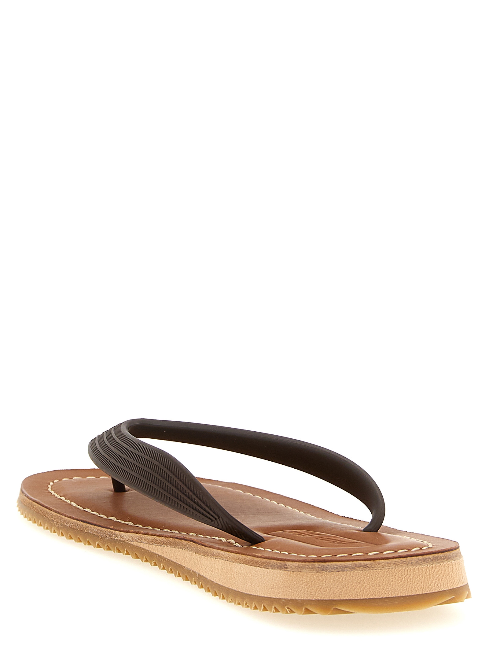 Rubber and leather slides 5Y638EF0053ZMWF0003 (MIU MIU / サンダル ) | MIU MIU (ミュウミュウ)(2)