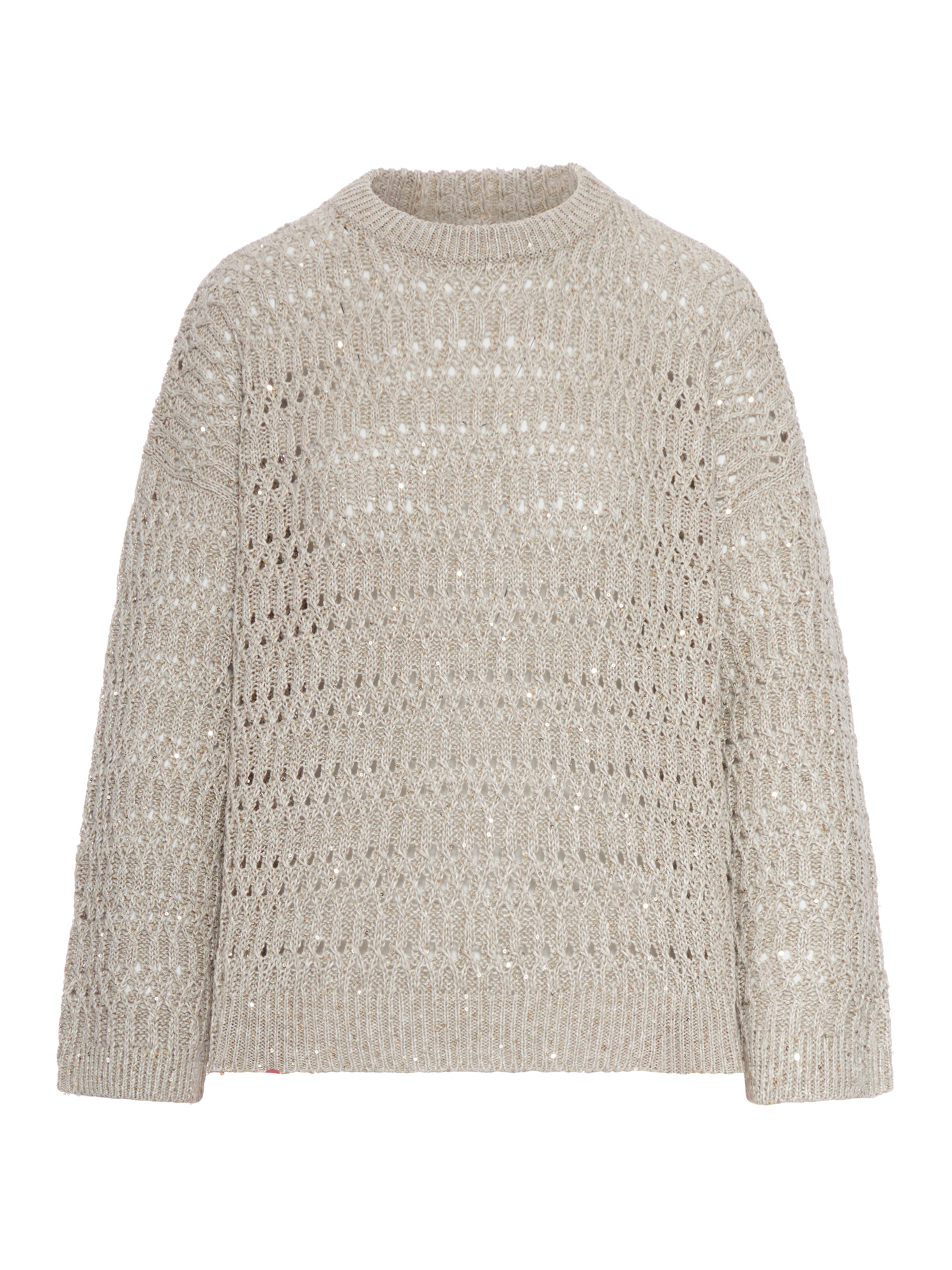 CREW NECK SWEATER IN OPENWORK LINEN YARN MCO564700C1600 (Brunello Cucinelli / ニット・セーター・カーディガン ) | Brunello Cucinelli (ブルネロ・クチネリ)