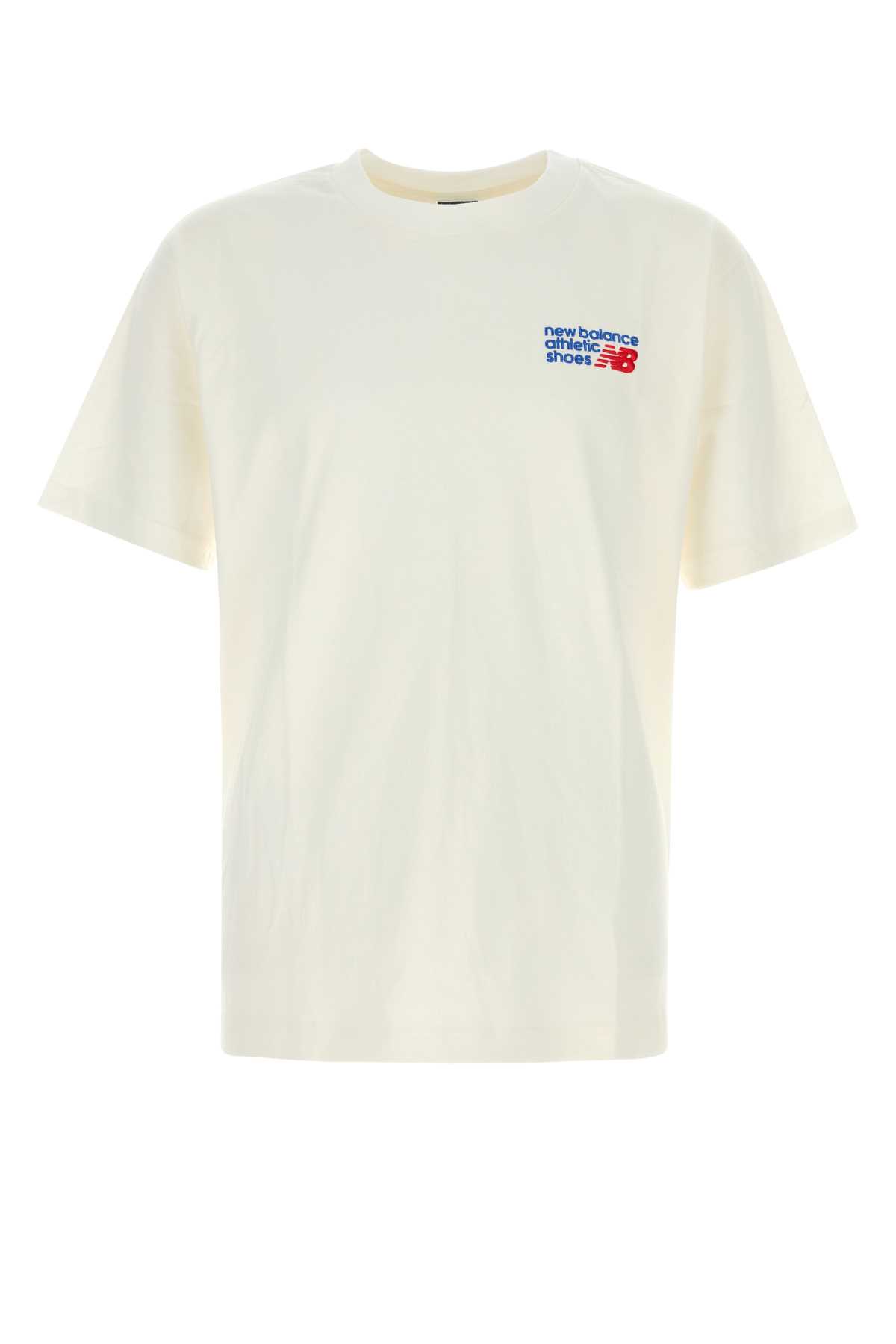 White cotton t-shirt MT41908SSTSEASALT (New Balance / Tシャツ・カットソー ) | New Balance (ニューバランス)