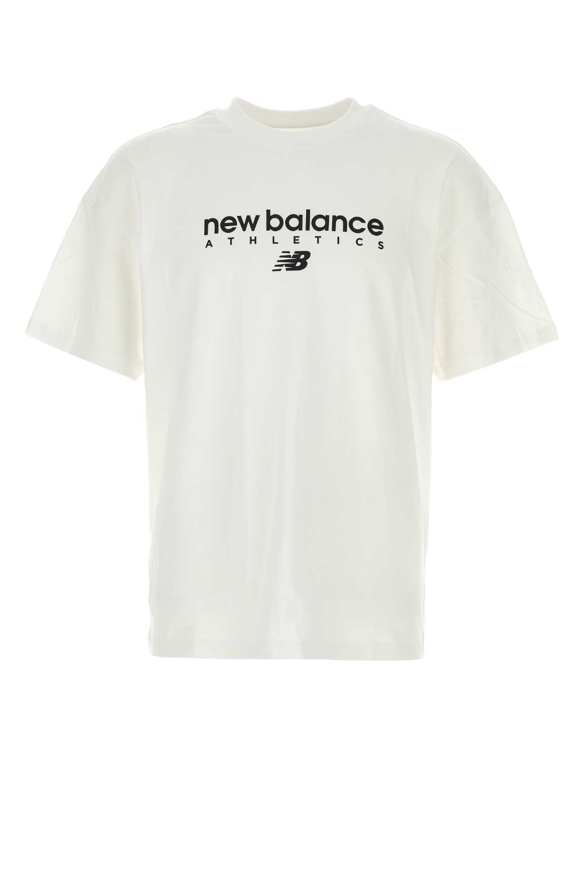 White cotton t-shirt MT61D0U5WTWHITE (New Balance / Tシャツ・カットソー ) | New Balance (ニューバランス)