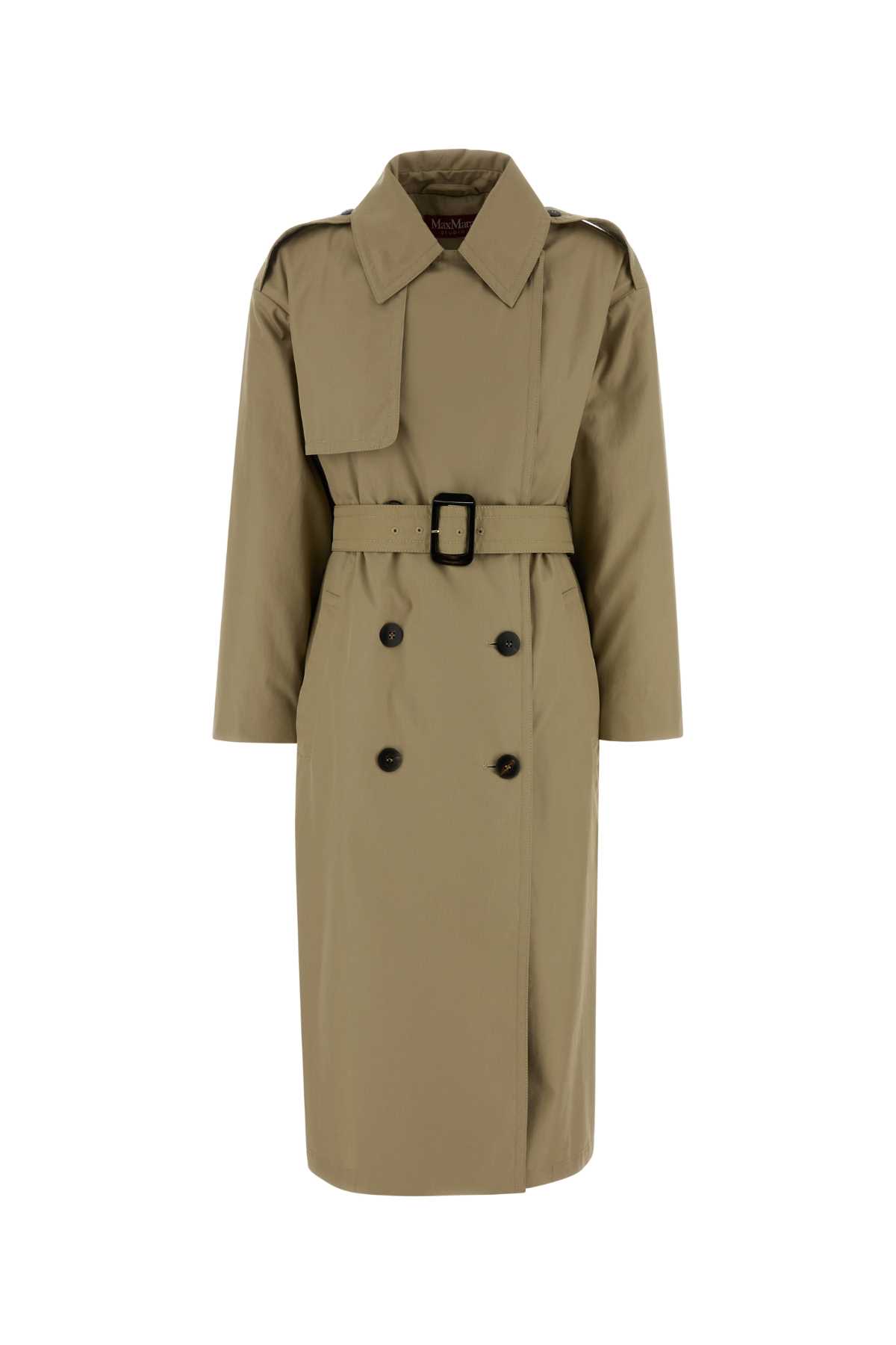Beige cotton Charme trench coat 2616021021600002 (Max Mara Studio / コート ) | Max Mara Studio (マックスマーラ ステュディオ)