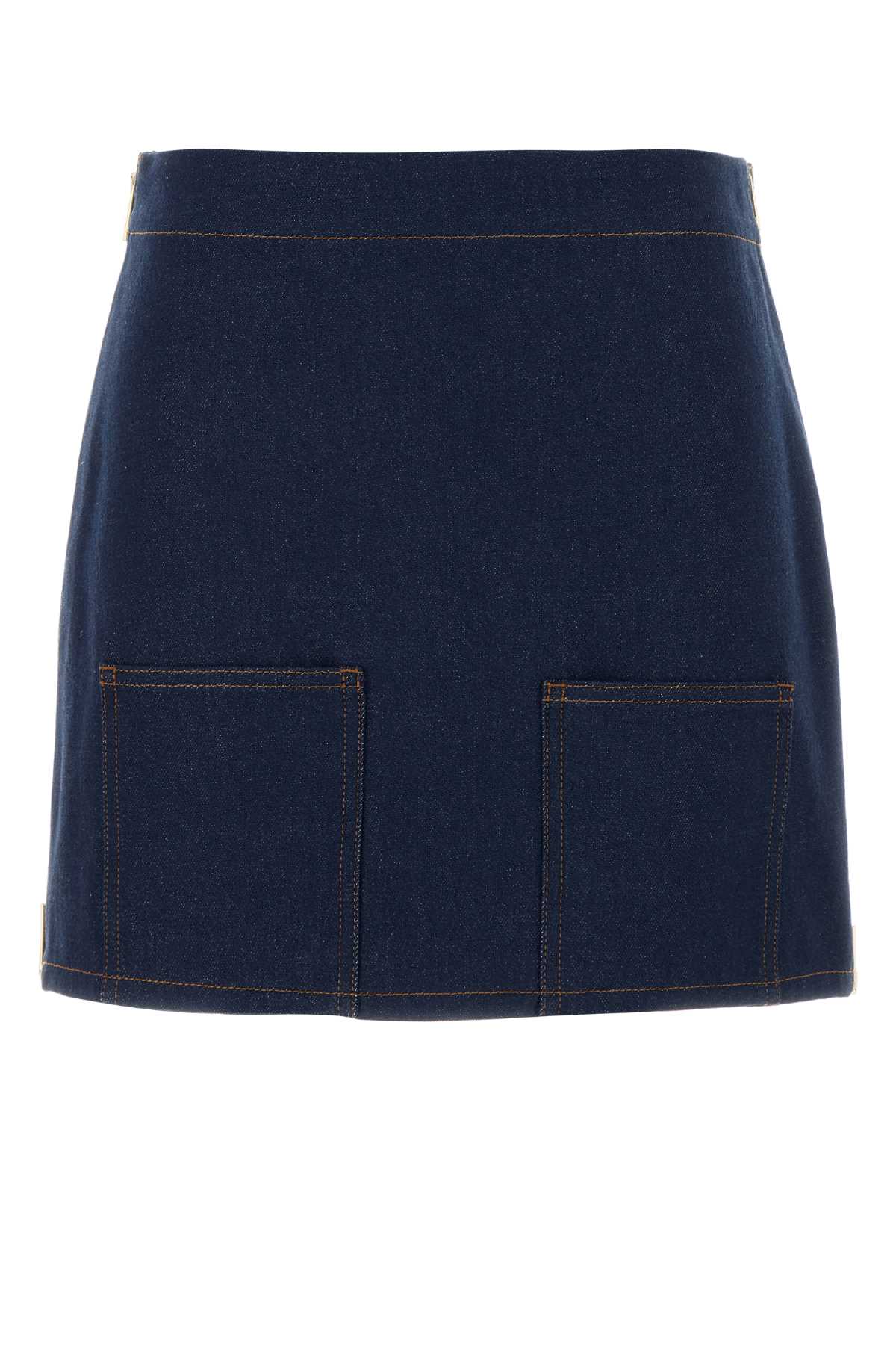 Denim mini skirt FLQ608AOHSF0QB0 (FENDI / スカート ) | FENDI (フェンディ)