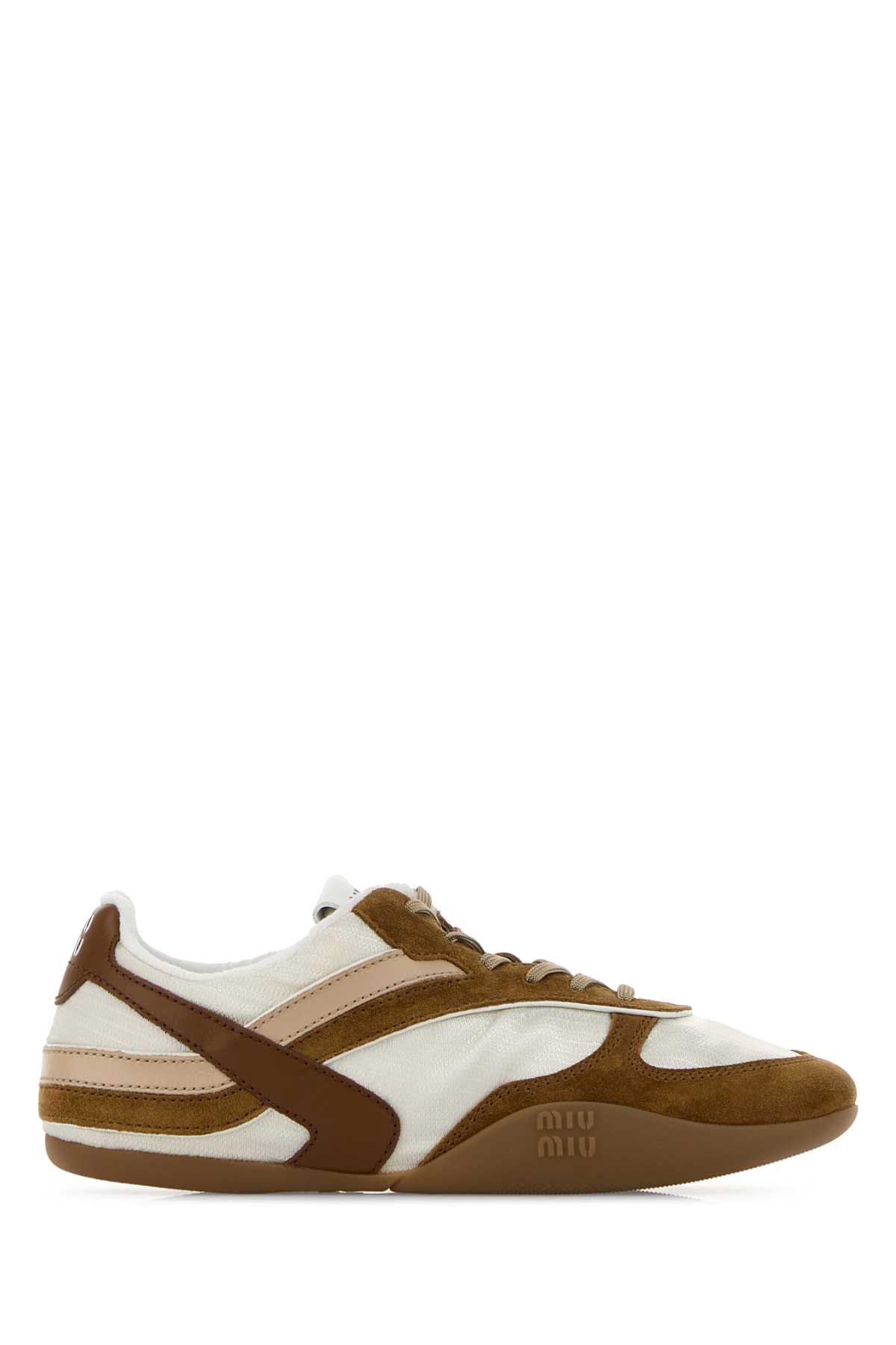 Two-tone tech fabric and suede Gymnasium sneakers 5E428EFA00571LF0TBK (MIU MIU / スニーカー ) | MIU MIU (ミュウミュウ)