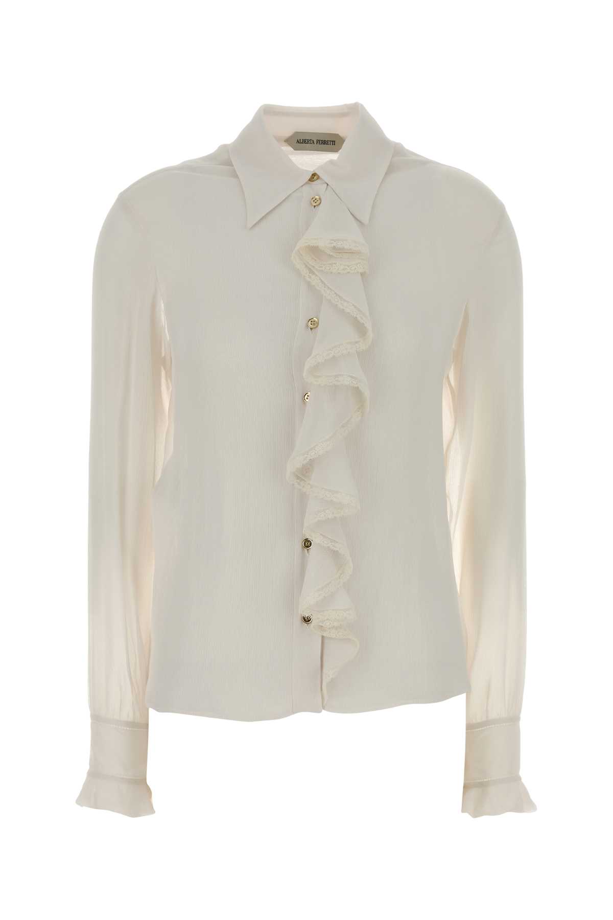 White crepe shirt A022816170003 (ALBERTA FERRETTI / シャツ・ブラウス ) | ALBERTA FERRETTI (アルベルタ フェレッティ)