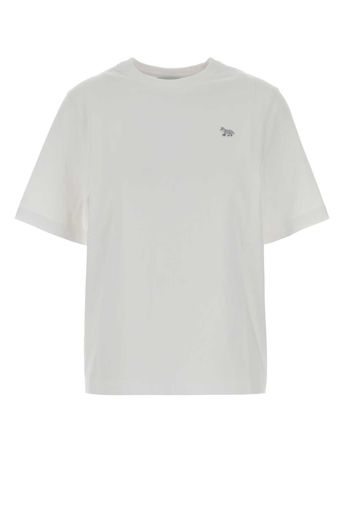 White cotton t-shirt OW00130KJ0119P100 (Maison Kitsuné / Tシャツ・カットソー ) | Maison Kitsuné (メゾン キツネ)