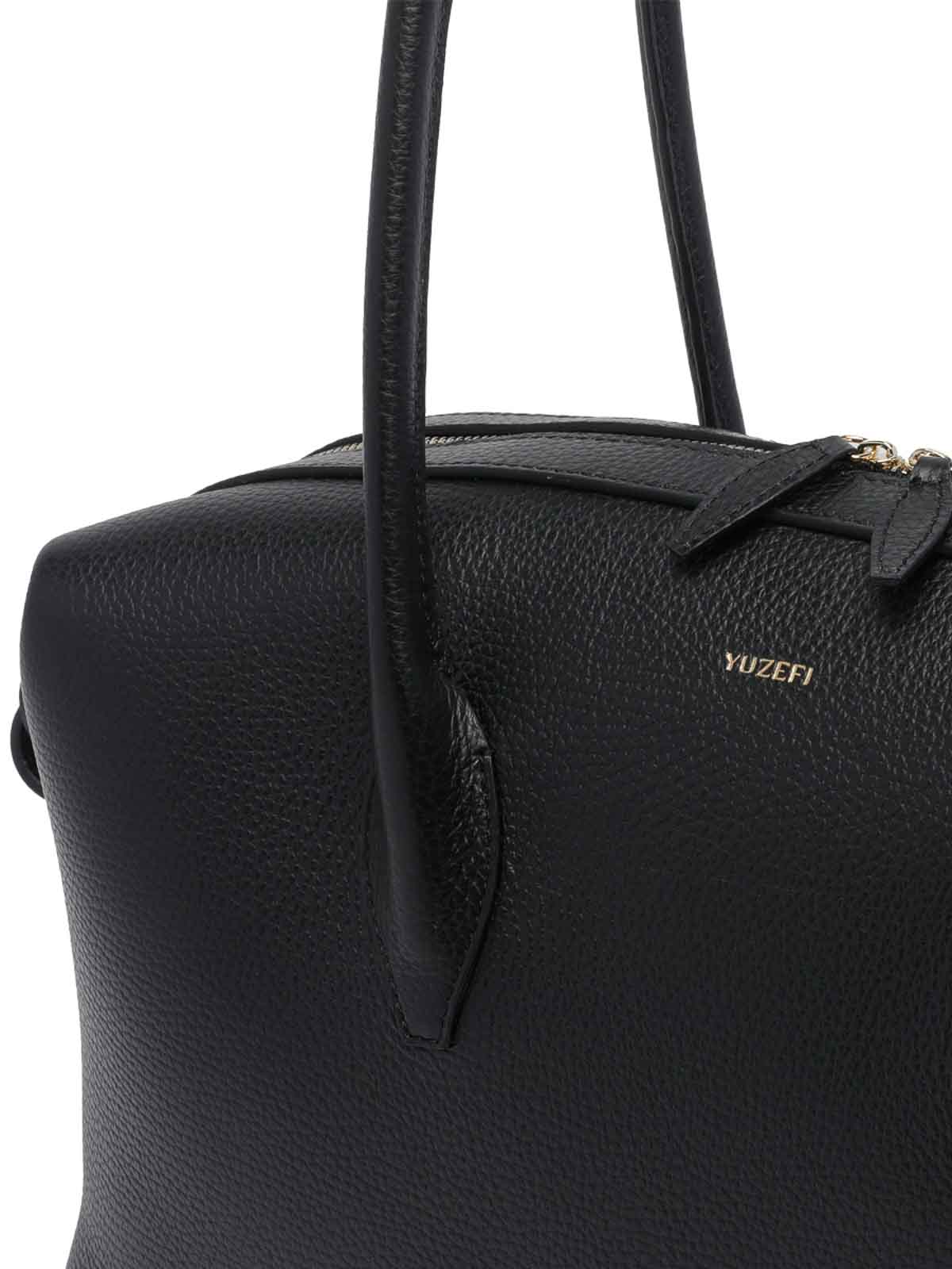 Black Brioche Duffle Bag BRIOCHEDUFFLEPEBBLEGRAINLEATHERL034 (YUZEFI / ハンドバッグ・ショルダーバッグ ) | YUZEFI (ユゼフィ)(3)