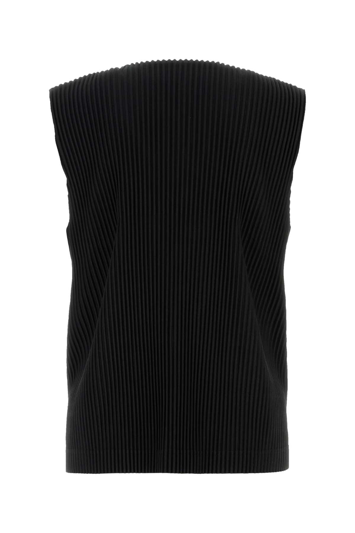 Black polyester vest HP66JE51115 (HOMME PLISSÉ ISSEY MIYAKE / ベスト ) | HOMME PLISSÉ ISSEY MIYAKE (オムプリッセ イッセイ ミヤケ)(1)