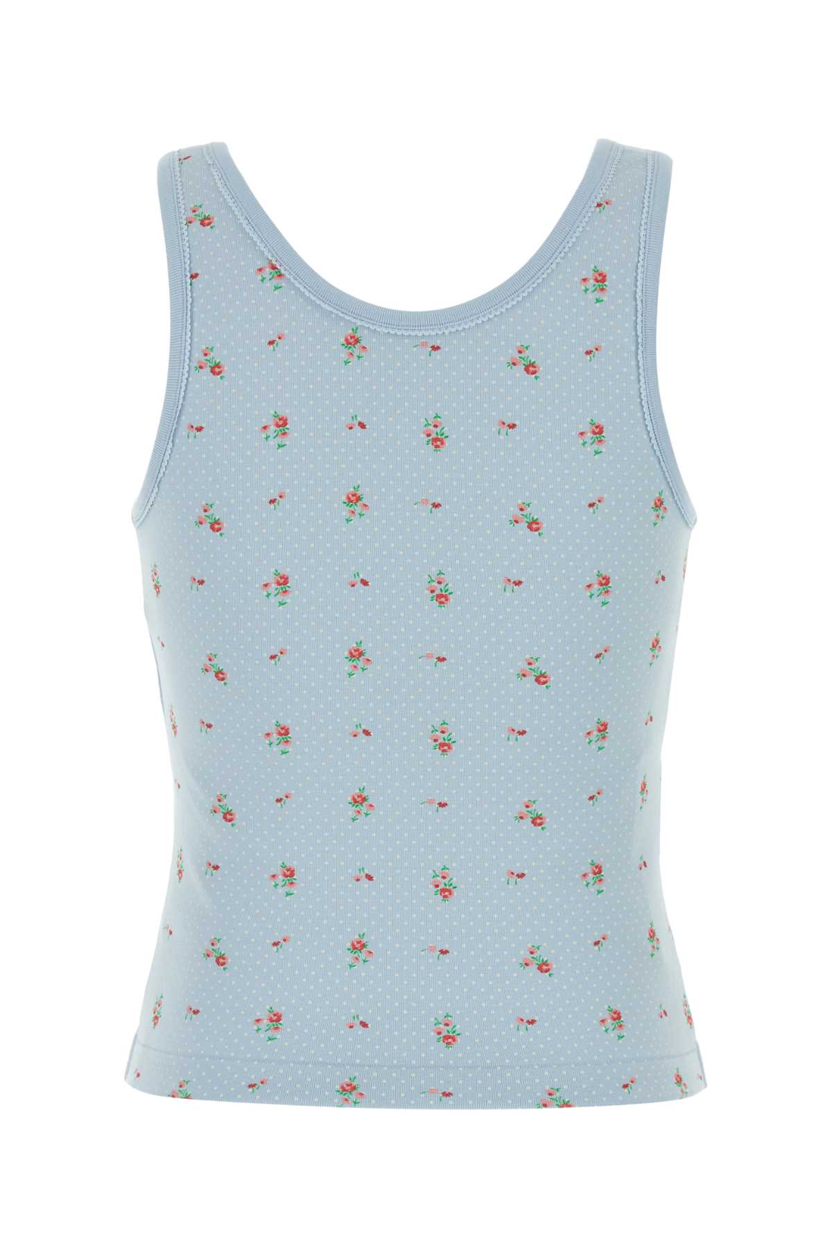 Printed stretch cotton tank top 39659CSOOO19AXF0012 (Prada / タンクトップ・キャミソール ) | Prada (プラダ)(1)