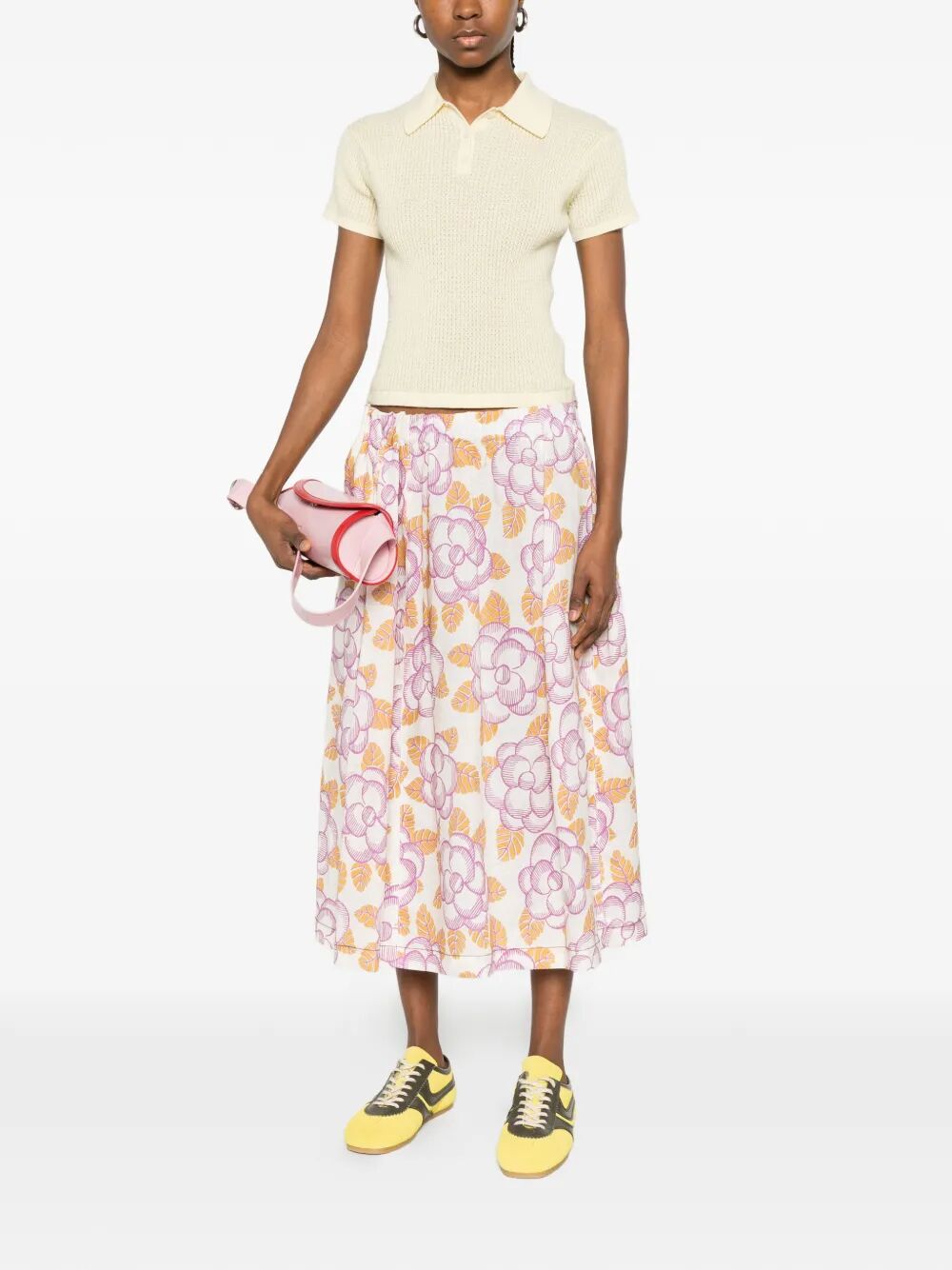 RAMIE ELASTICATED SKIRT WITH BANJO PRINT GOMA0459S7UTR028BAW01 (Marni / スカート ) | Marni (マルニ)(1)