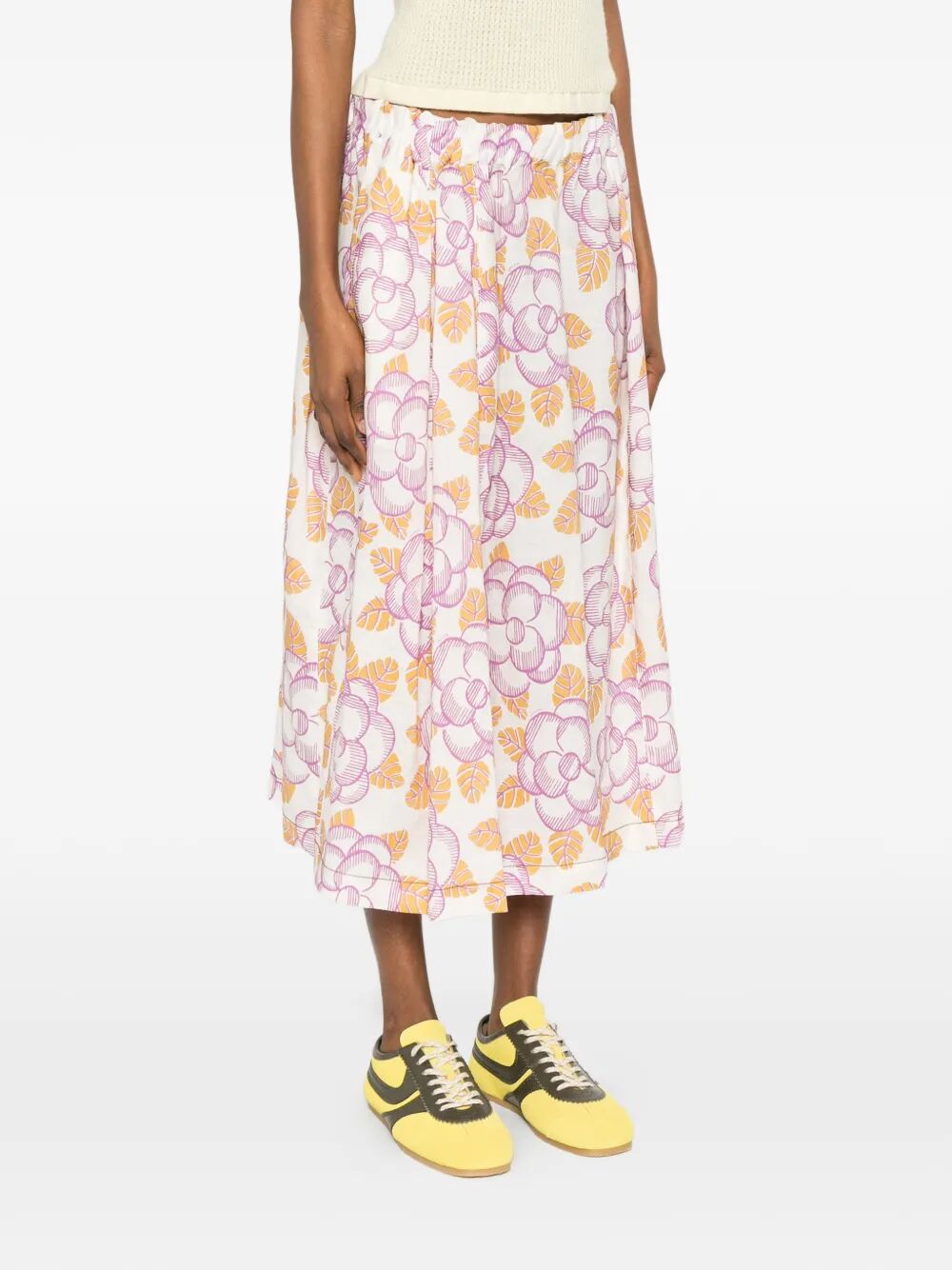 RAMIE ELASTICATED SKIRT WITH BANJO PRINT GOMA0459S7UTR028BAW01 (Marni / スカート ) | Marni (マルニ)(3)