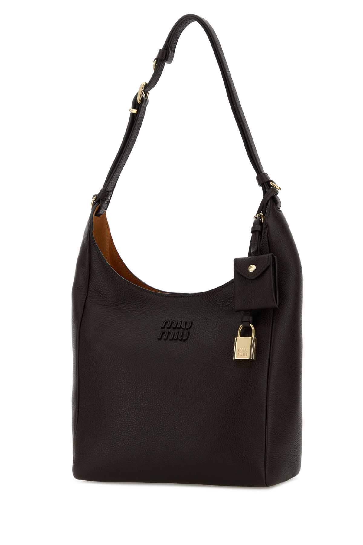 Dark brown leather shoulder bag 5BE0982IFLF0ZKS (MIU MIU / ハンドバッグ・ショルダーバッグ ) | MIU MIU (ミュウミュウ)(1)
