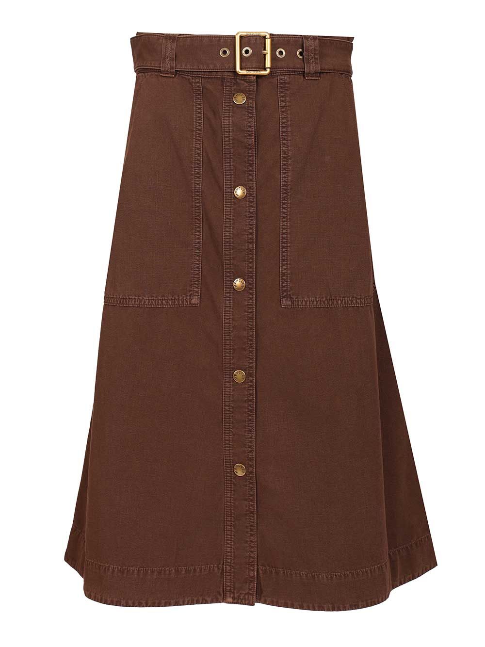 Cotton midi skirt with belt L1093 (Moncler / スカート ) | Moncler (モンクレール)