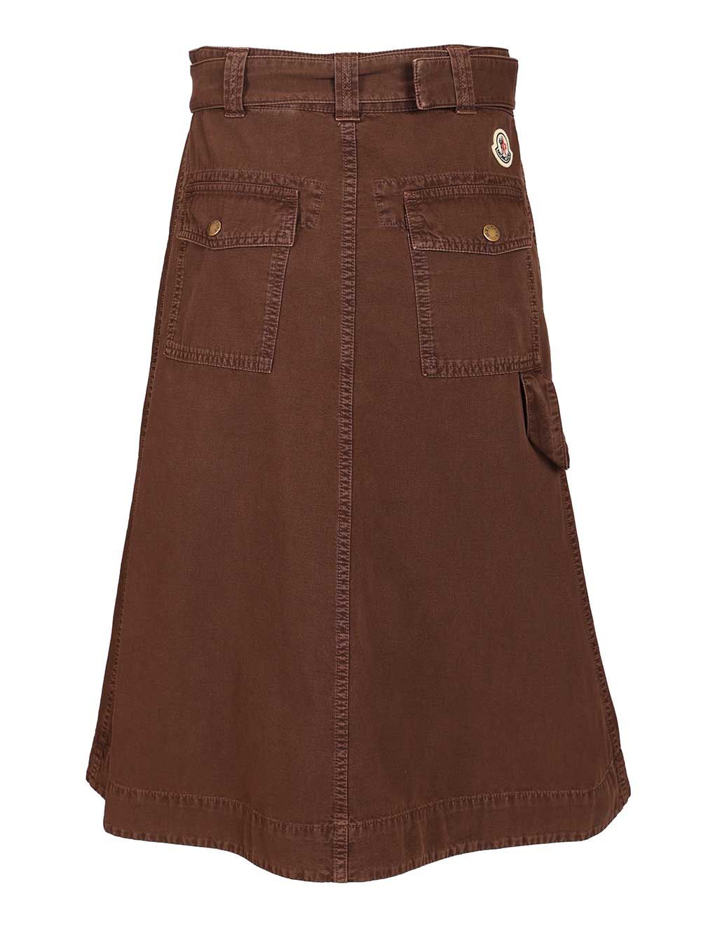 Cotton midi skirt with belt L1093 (Moncler / スカート ) | Moncler (モンクレール)(1)
