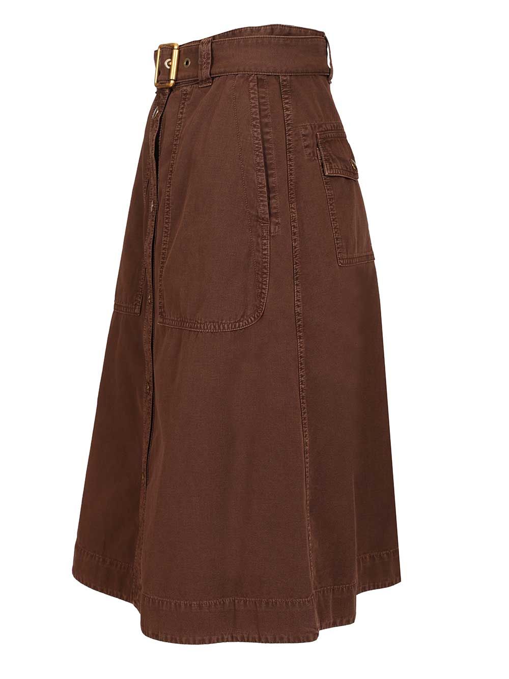 Cotton midi skirt with belt L1093 (Moncler / スカート ) | Moncler (モンクレール)(2)