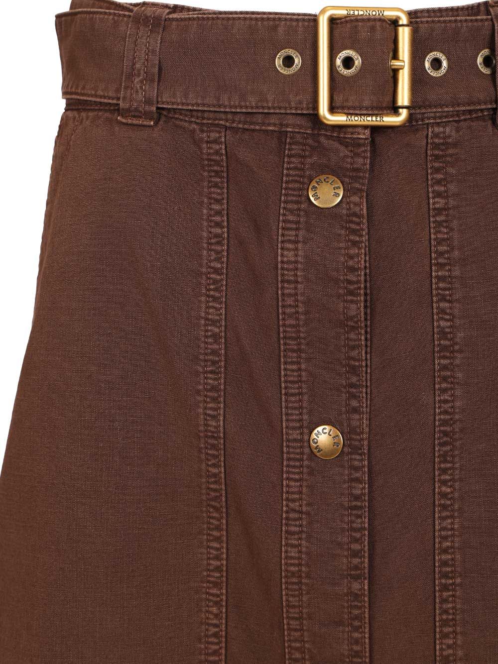 Cotton midi skirt with belt L1093 (Moncler / スカート ) | Moncler (モンクレール)(3)