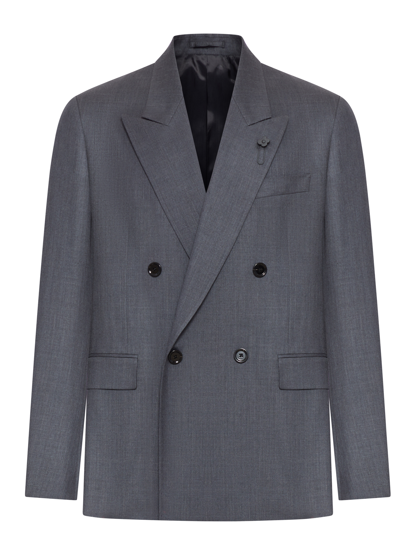 TAILORED DOUBLE-BREASTED BLAZER IN WOOL AND SILK BLEND PA5810EPAIF66425950 (LARDINI / ブレザー・ジャケット ) | LARDINI (ラルディーニ)