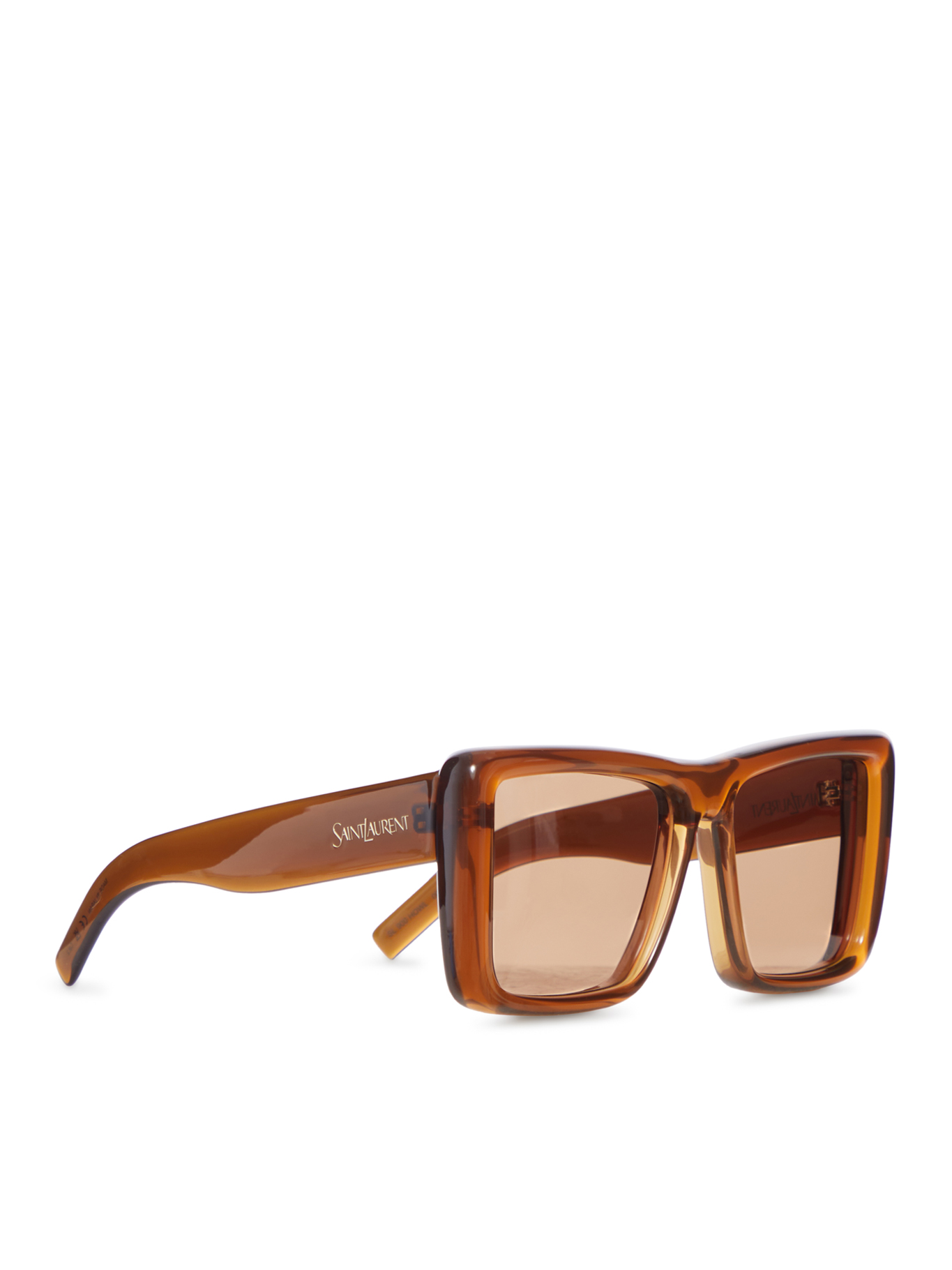 TRANSPARENT SQUARE SUNGLASSES WITH OVERSIZED INJECTION FRAME AND NYLON LENSES 862884Y99582506 (Saint Laurent / サングラス・アイウェア ) | Saint Laurent (サンローラン)(1)