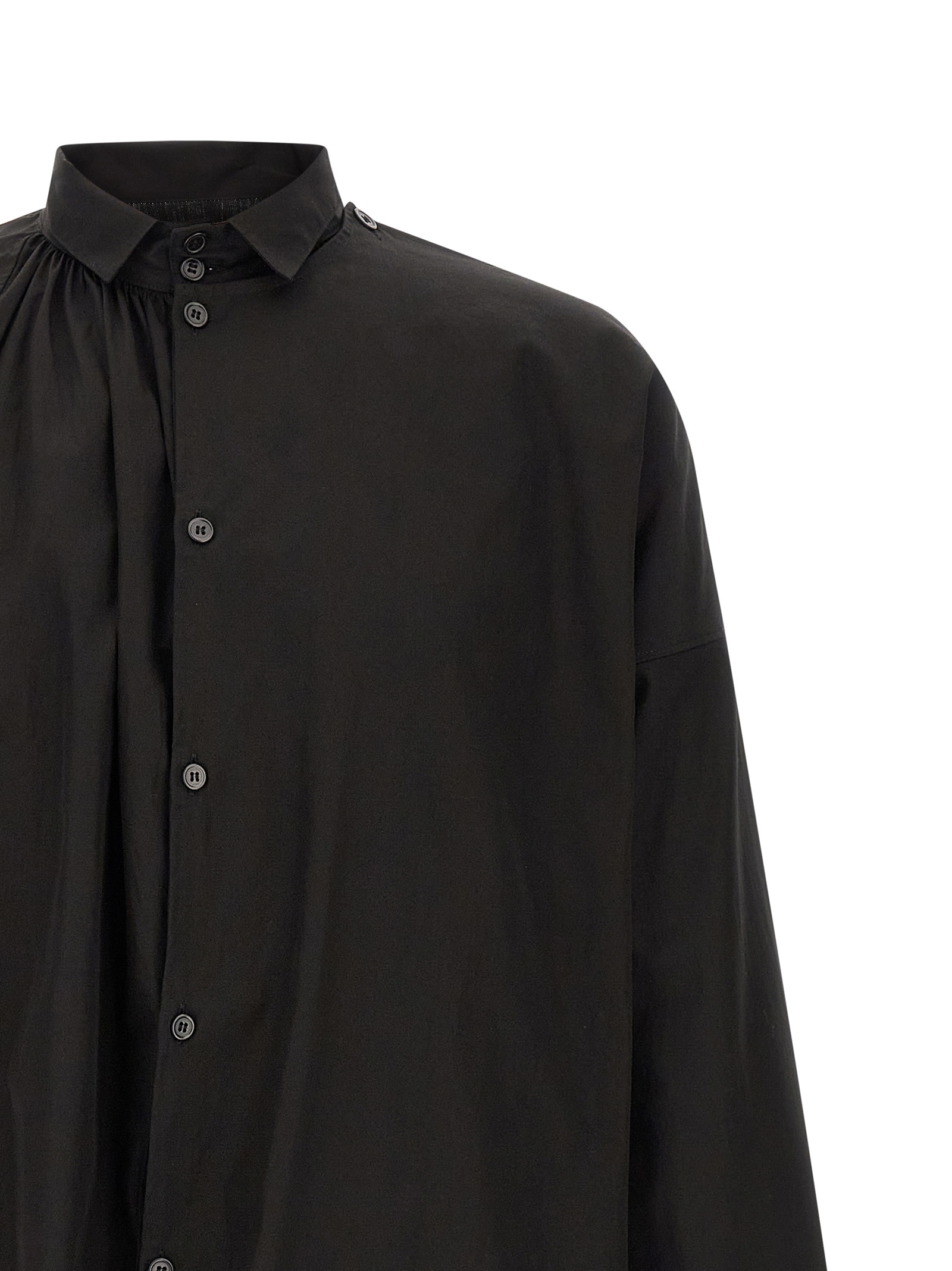 'Collar Gather Double B' shirt HKB30054BLACK2 (Yohji Yamamoto / シャツ・ブラウス ) | Yohji Yamamoto (ヨウジヤマモト)(3)