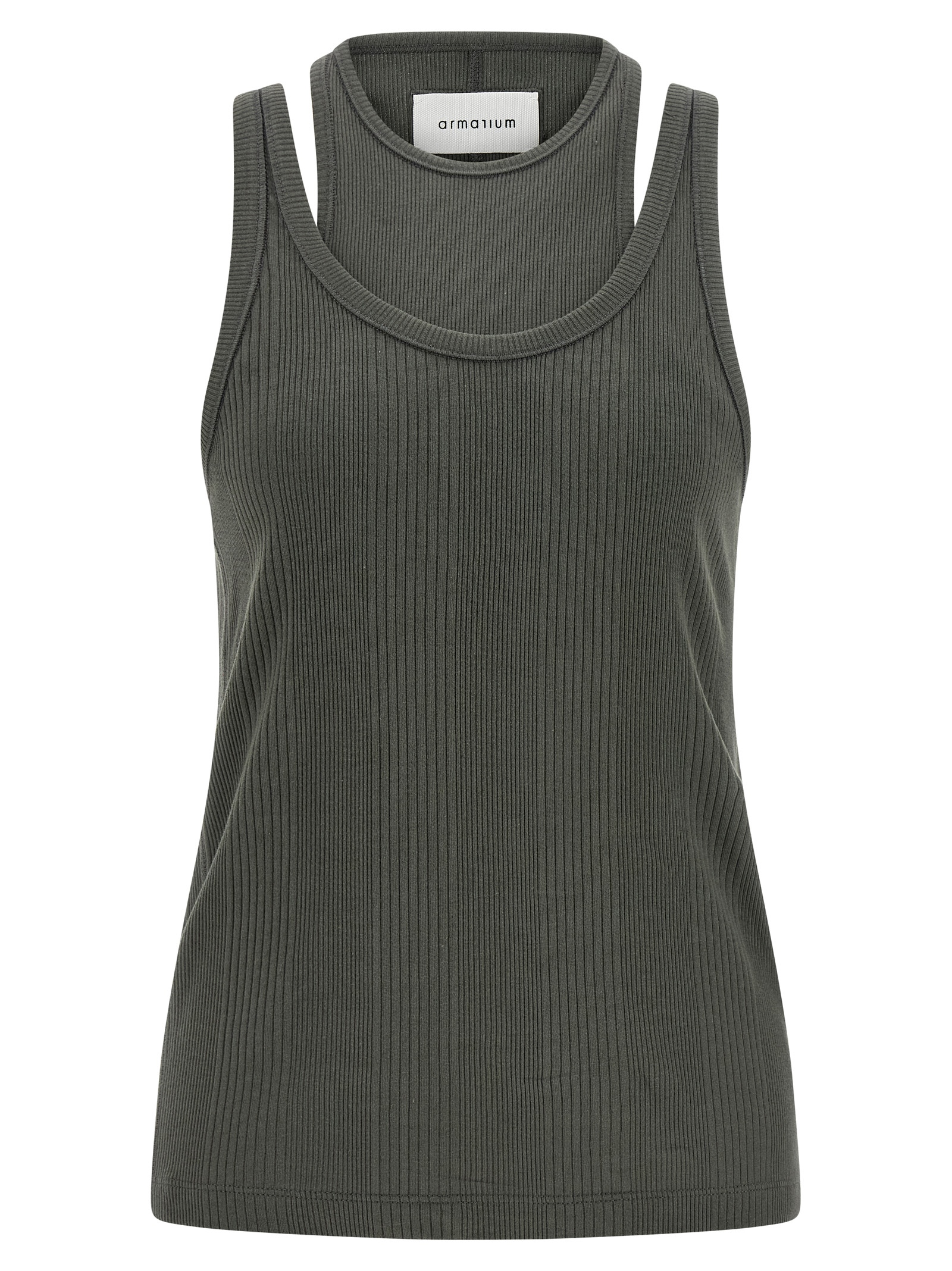 'Filippa' top ARMTMT040JE05041ANTHRACITEGREY (ARMARIUM / タンクトップ・キャミソール ) | ARMARIUM (アルマリウム)