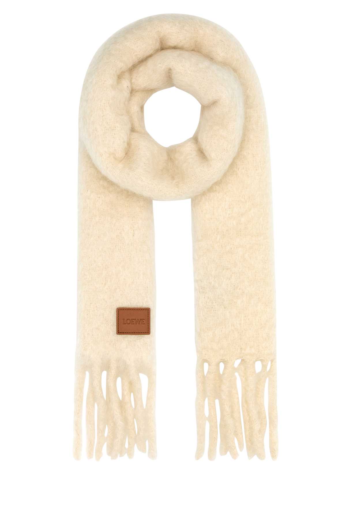 Ivory mohair blend scarf FSA6SS1X05WHITE (LOEWE / スカーフ・マフラー ) | LOEWE (ロエベ)