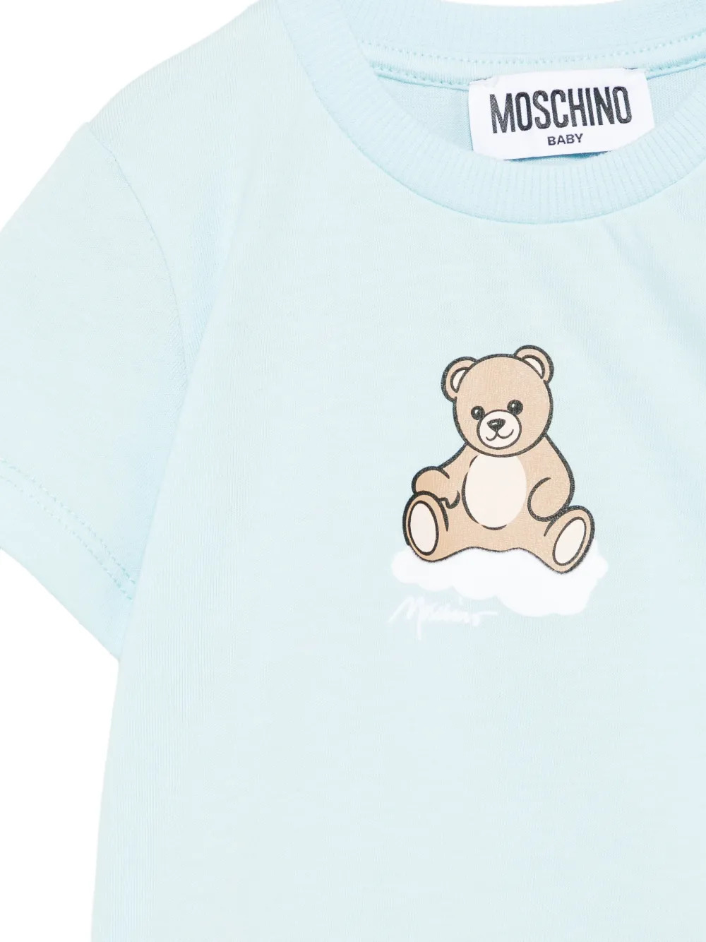 MOSCHINO KIDS T-shirts and Polos Clear Blue MUM04QLAA2440304 (MOSCHINO / Tシャツ・カットソー ) | MOSCHINO (モスキーノ)(2)