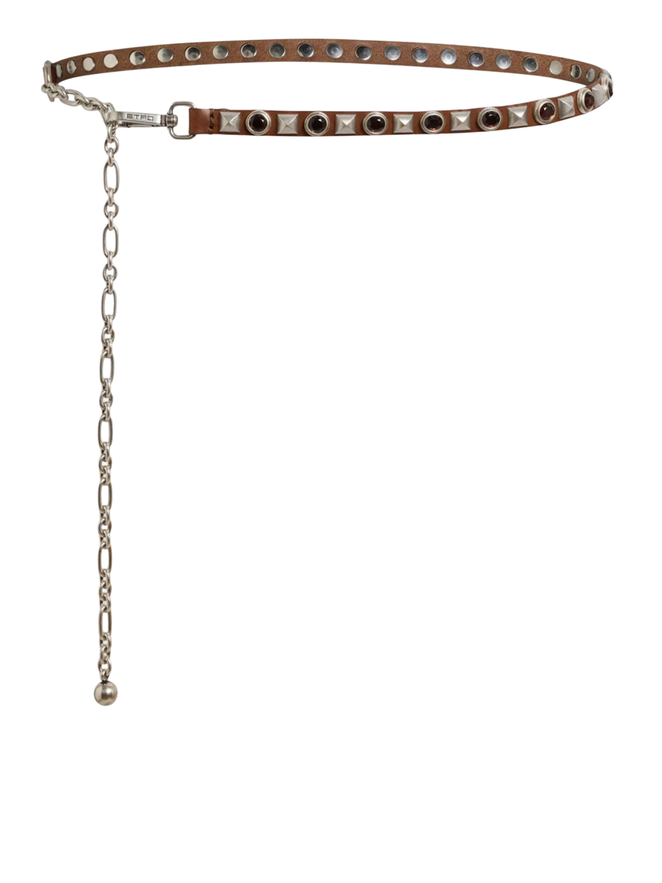 LEATHER BELT WITH JEWEL STUDS WP3B0087AB022M0448 (ETRO / ベルト・サスペンダー ) | ETRO (エトロ)