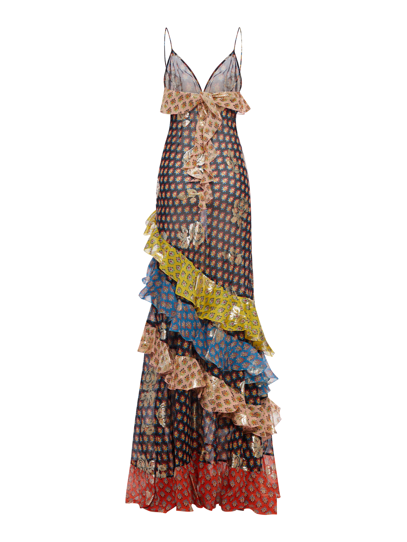 LONG PATCHWORK DRESS WITH RUFFLES AND THIN STRAPS WRHA060399SAA84X0811 (ETRO / ワンピース・ドレス・オールインワン ) | ETRO (エトロ)(1)