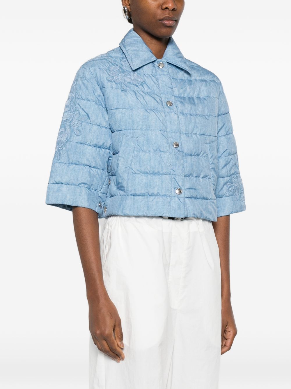 ERMANNO FIRENZE Coats Clear Blue D48EB011EB6MF156 (ERMANNO SCERVINO / カジュアルジャケット ) | ERMANNO SCERVINO (エルマンノ シェルヴィーノ)(3)