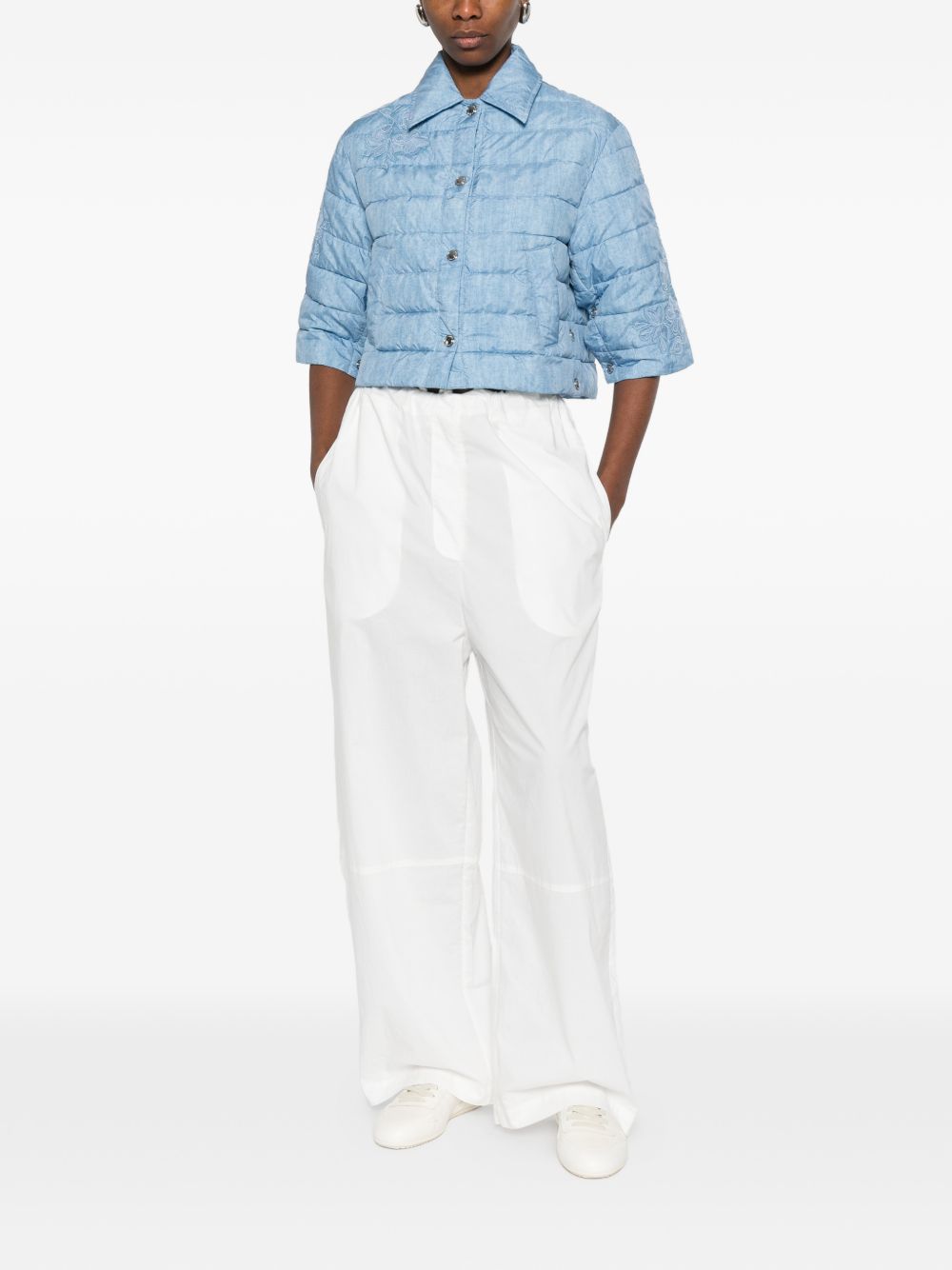 ERMANNO FIRENZE Coats Clear Blue D48EB011EB6MF156 (ERMANNO SCERVINO / カジュアルジャケット ) | ERMANNO SCERVINO (エルマンノ シェルヴィーノ)(4)