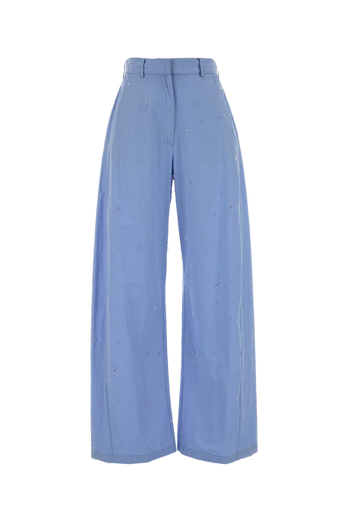 Powder light-blue poplin wide-leg pant 06PSPA507R1640682 (GIUSEPPE DI MORABITO / パンツ ) | GIUSEPPE DI MORABITO (ジュゼッペ ディ モラビト)