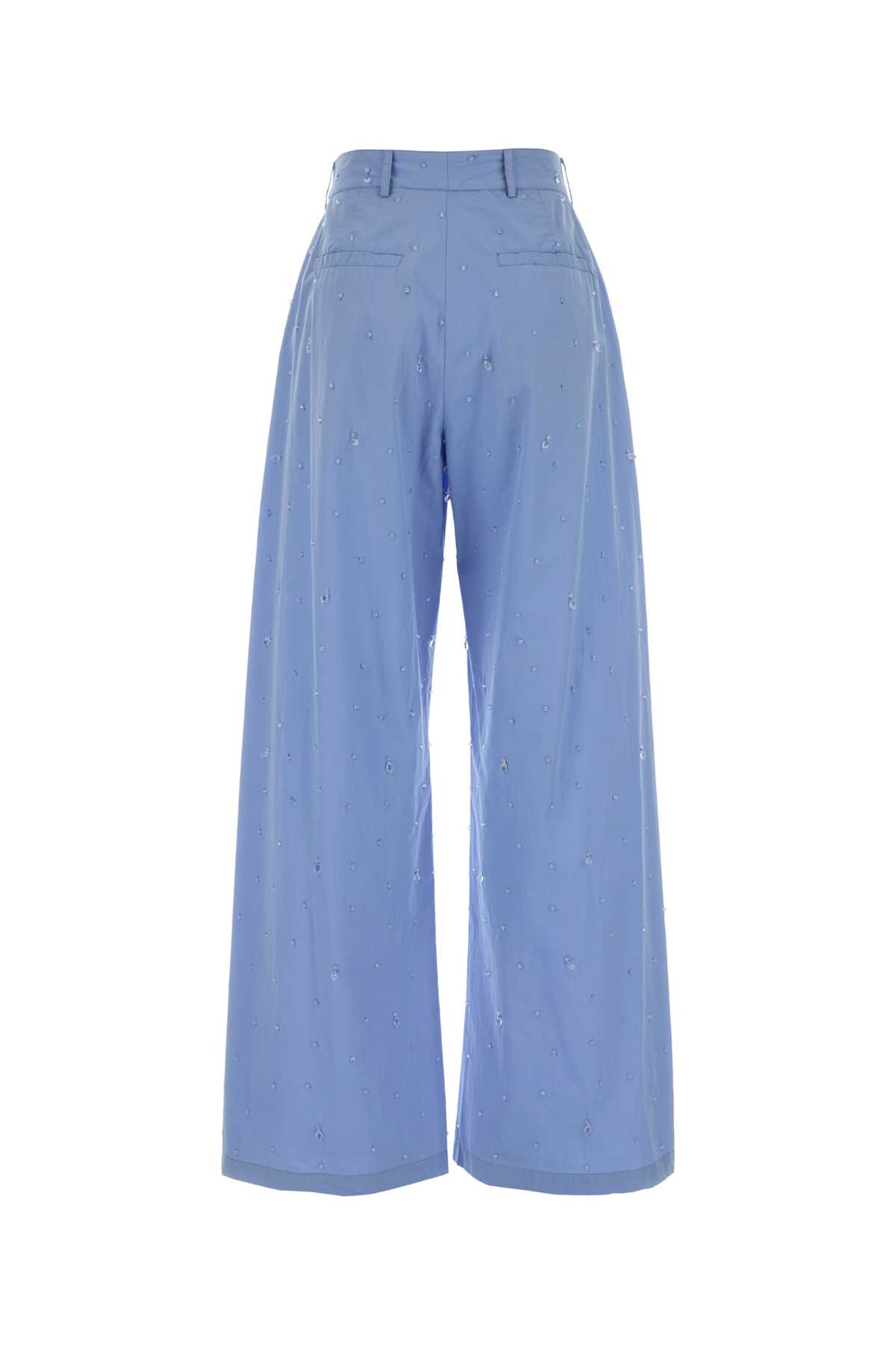 Powder light-blue poplin wide-leg pant 06PSPA507R1640682 (GIUSEPPE DI MORABITO / パンツ ) | GIUSEPPE DI MORABITO (ジュゼッペ ディ モラビト)(1)