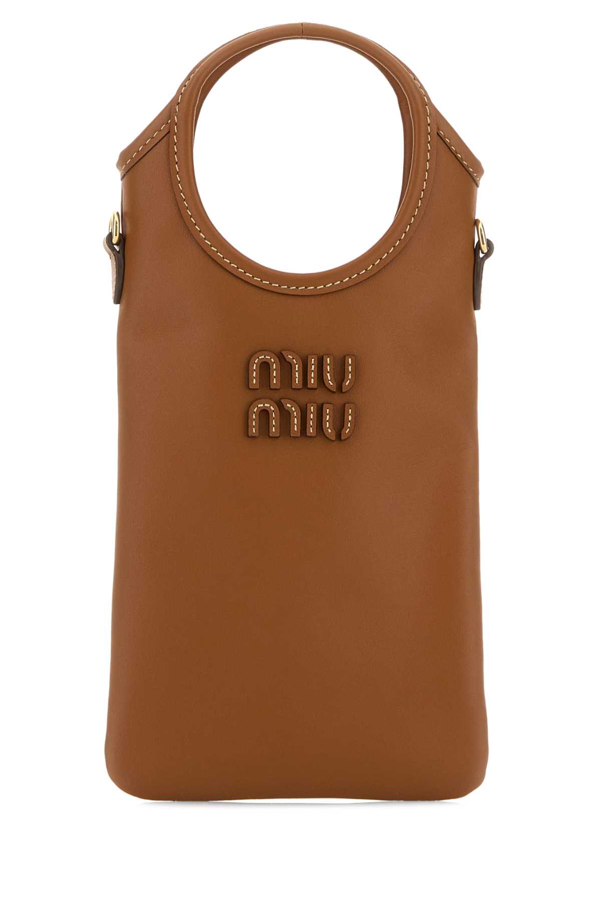 Caramel leather phone case 5ZT0802CRWF0046 (MIU MIU / テックアイテム ) | MIU MIU (ミュウミュウ)
