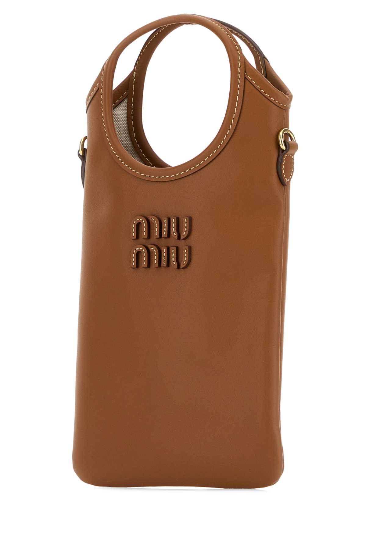 Caramel leather phone case 5ZT0802CRWF0046 (MIU MIU / テックアイテム ) | MIU MIU (ミュウミュウ)(1)