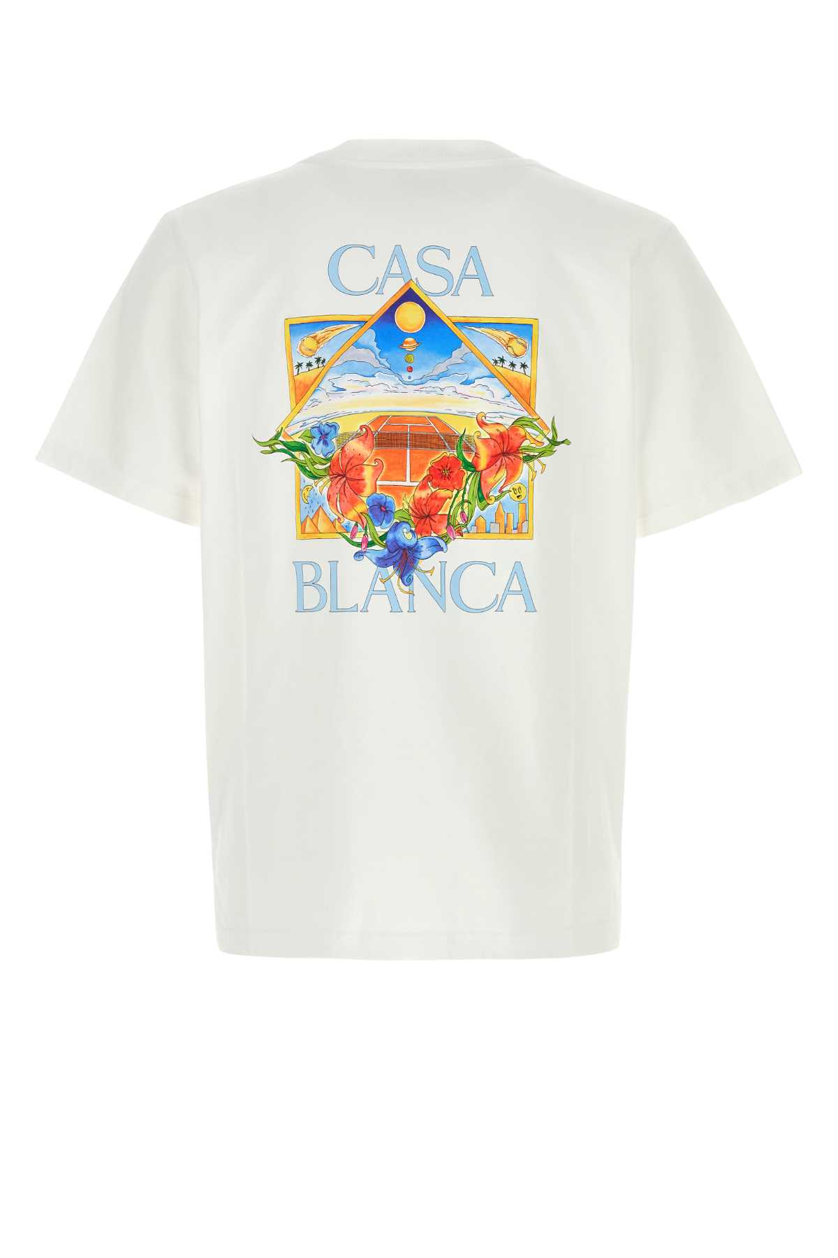 White cotton t-shirt MSS26JTS00113FLOWERCOURTIC (Casablanca / Tシャツ・カットソー ) | Casablanca (カサブランカ)(1)
