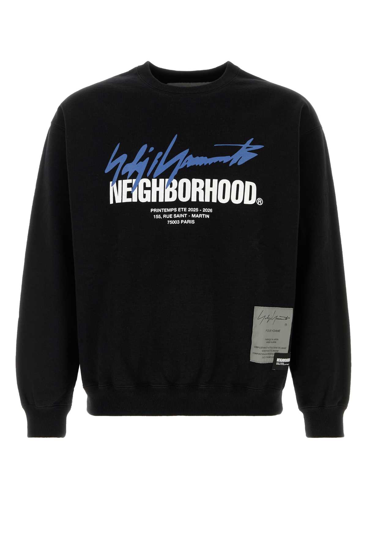 Black cotton Yohji Yamamoto X Neighborhood sweatshirt HKT999992 (Yohji Yamamoto / スウェット・フーディー ) | Yohji Yamamoto (ヨウジヤマモト)