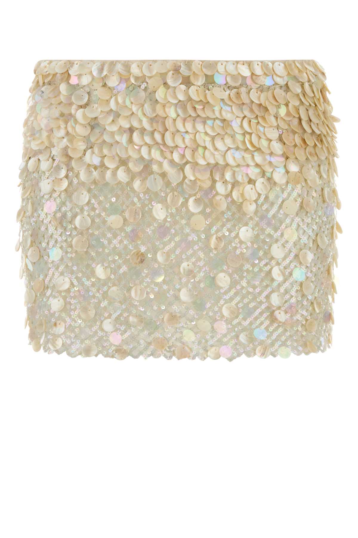 Embellished mesh Light Between Palms mini skirt LWCU004R26MAT001OF88NATURAL (ALANUI / スカート ) | ALANUI (アラヌイ)