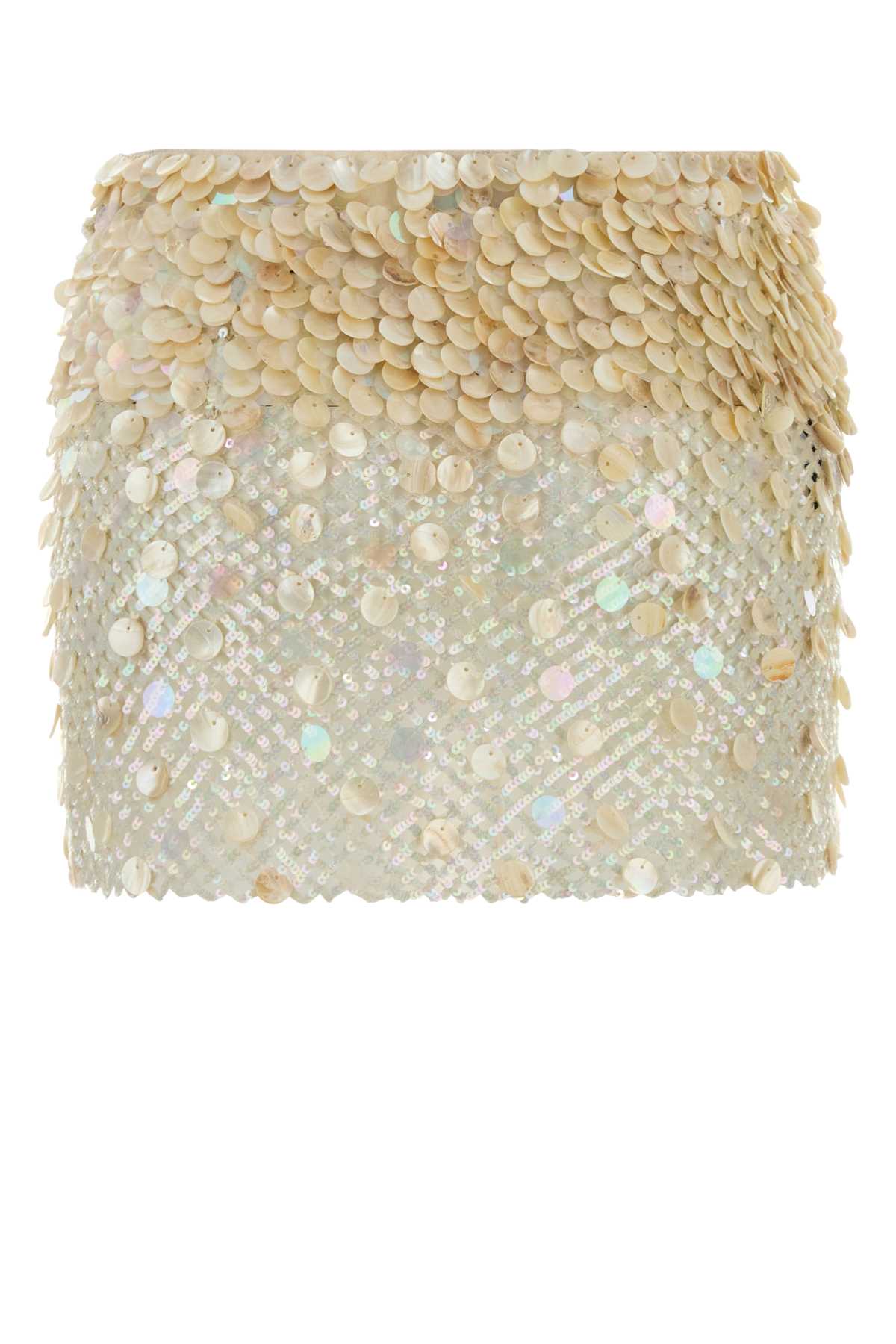 Embellished mesh Light Between Palms mini skirt LWCU004R26MAT001OF88NATURAL (ALANUI / スカート ) | ALANUI (アラヌイ)(1)