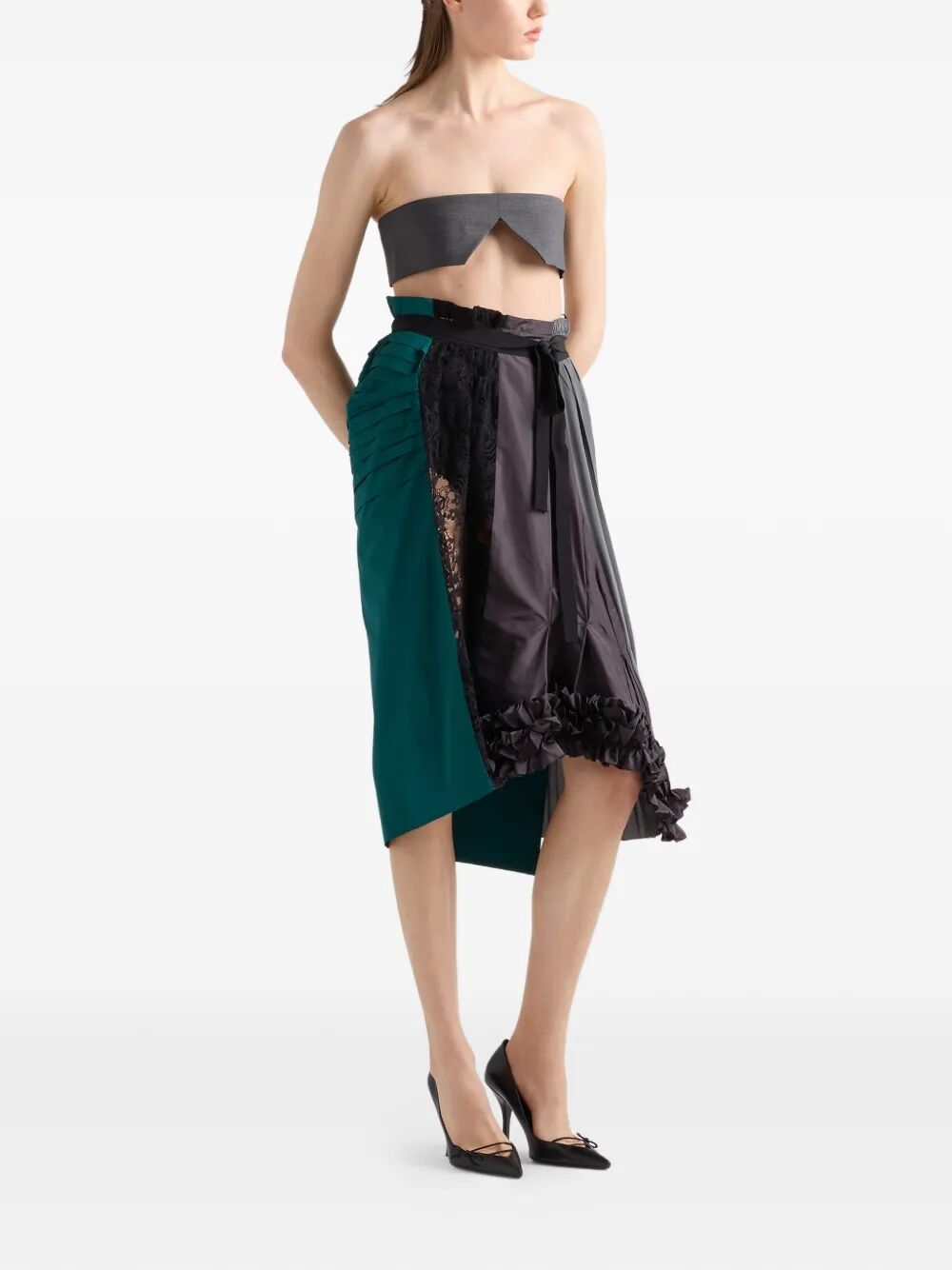 TECHNICAL TAFFETA PATCHWORK SKIRT P147IGSOOO19QWF063H (Prada / スカート ) | Prada (プラダ)(3)