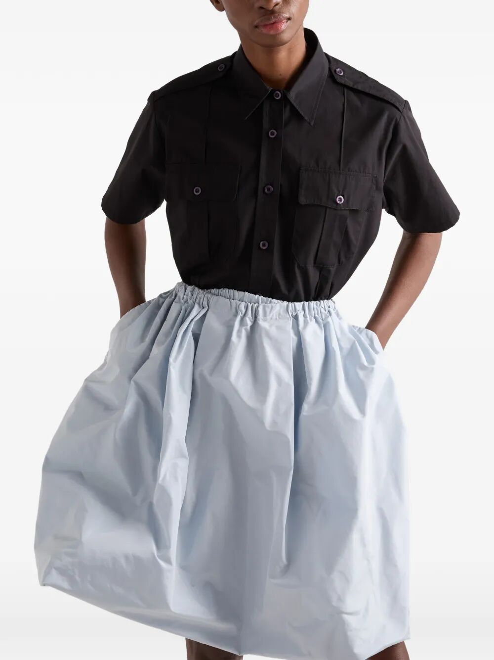 TECHNICAL TAFFETA SKIRT P136ISOOO18LNF0M10 (Prada / スカート ) | Prada (プラダ)(1)