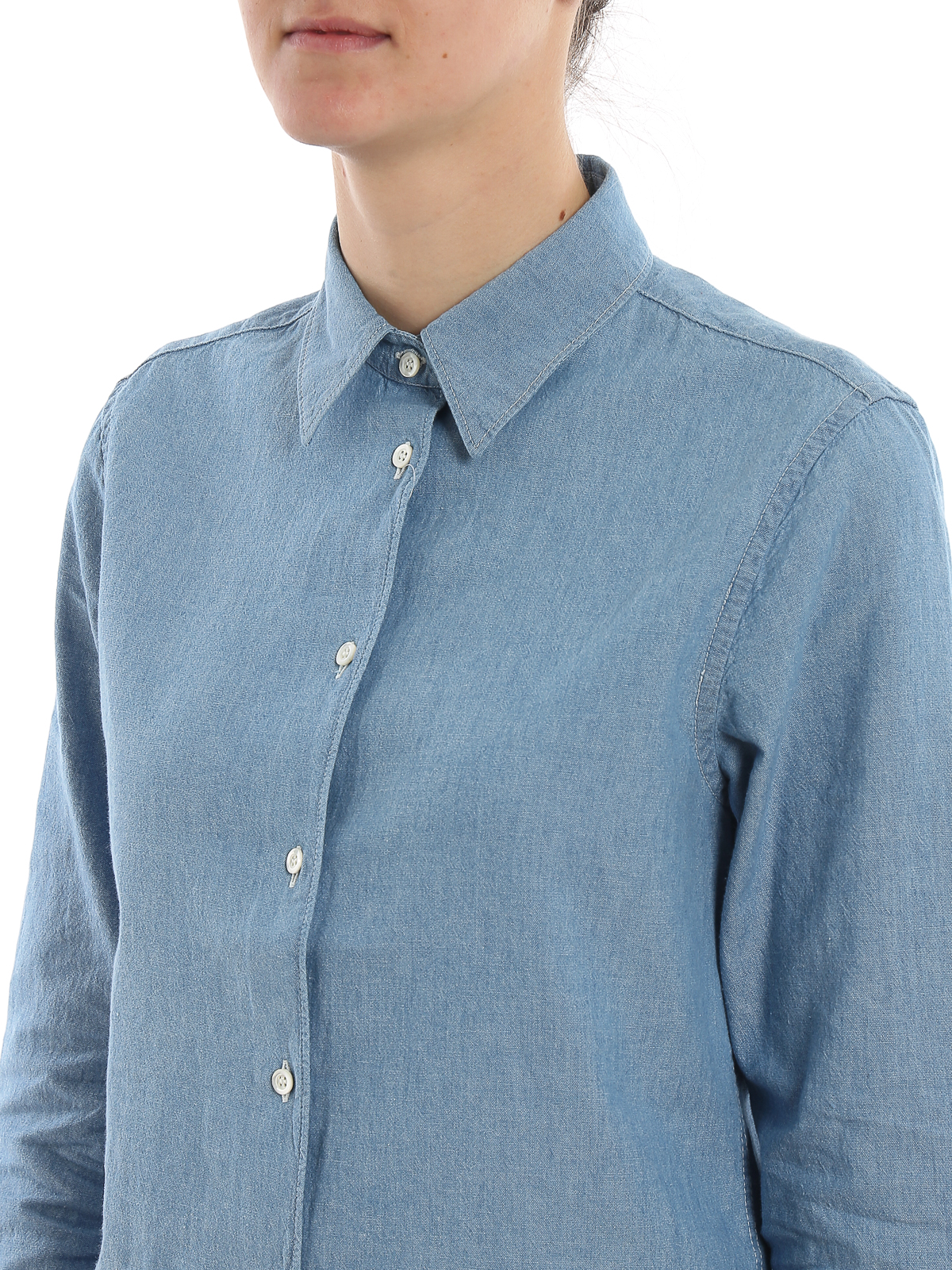 Cotton denim shirt 5422E54201122 (ASPESI / シャツ・ブラウス ) | ASPESI (アスペジ)(4)